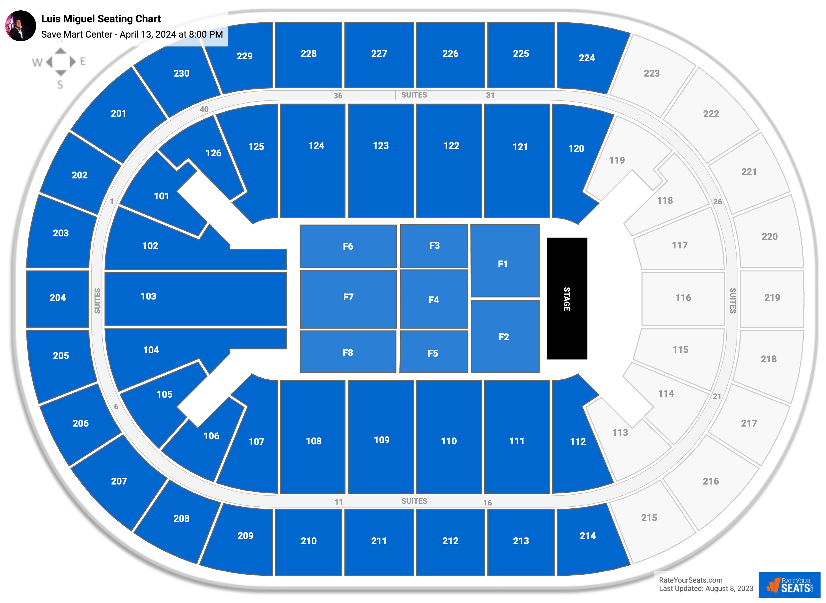 Luis Miguel seating chart Save Mart Center