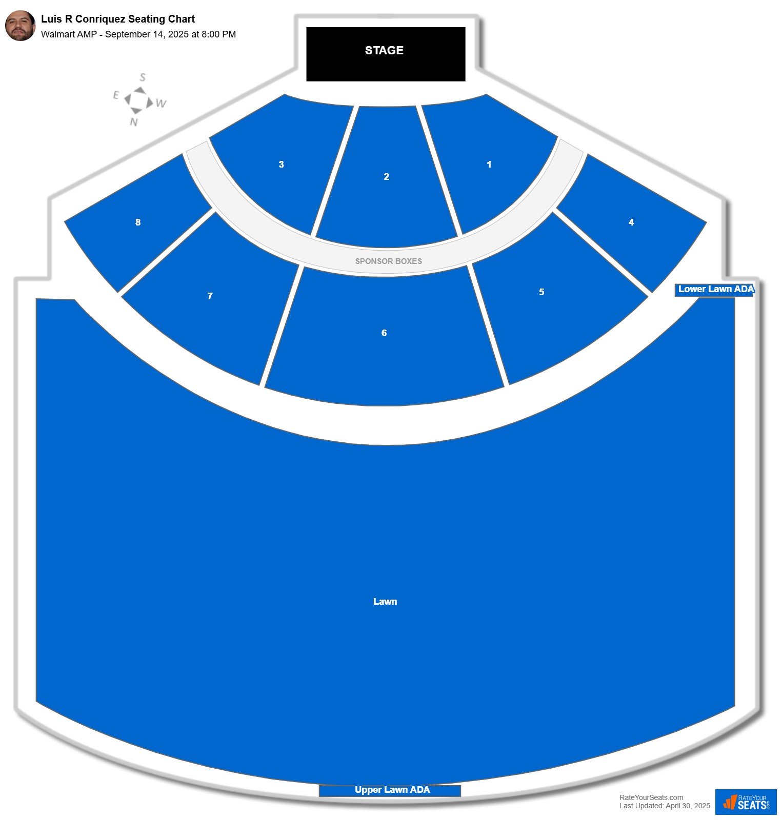 Luis R Conriquez seating chart Walmart AMP