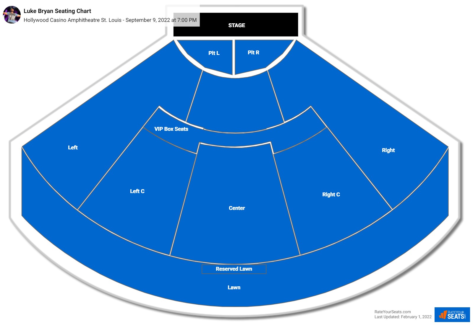 Luke Bryan seating chart Hollywood Casino Amphitheatre St. Louis