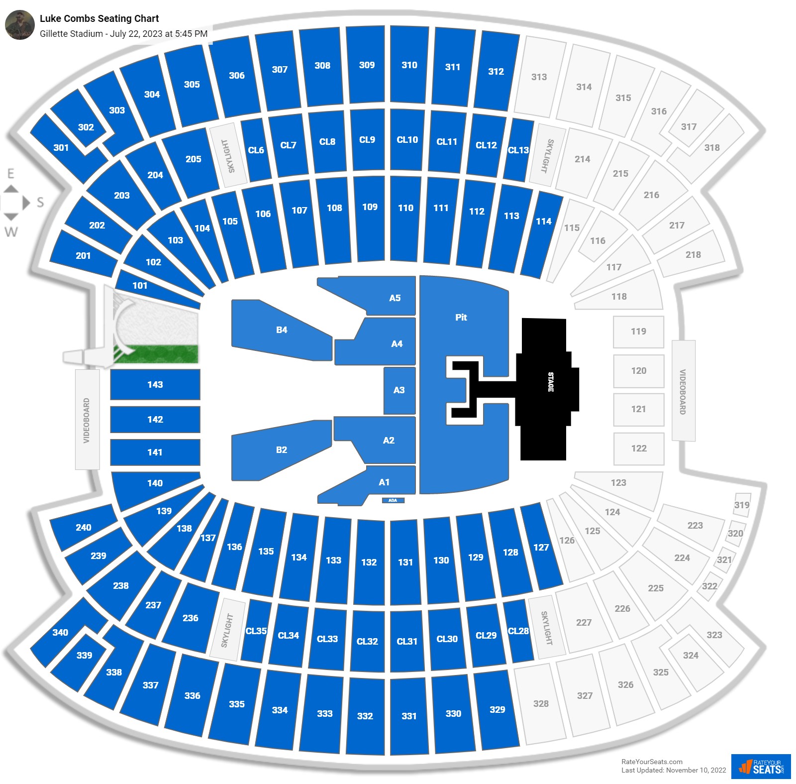 Ticketmaster Gillette Stadium Seating Chart