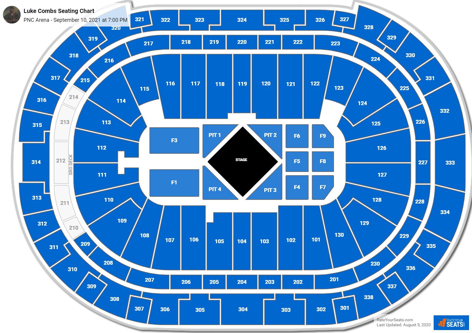 Pnc Arena Seating Charts For Concerts Rateyourseats Com. rocksino venue sea...