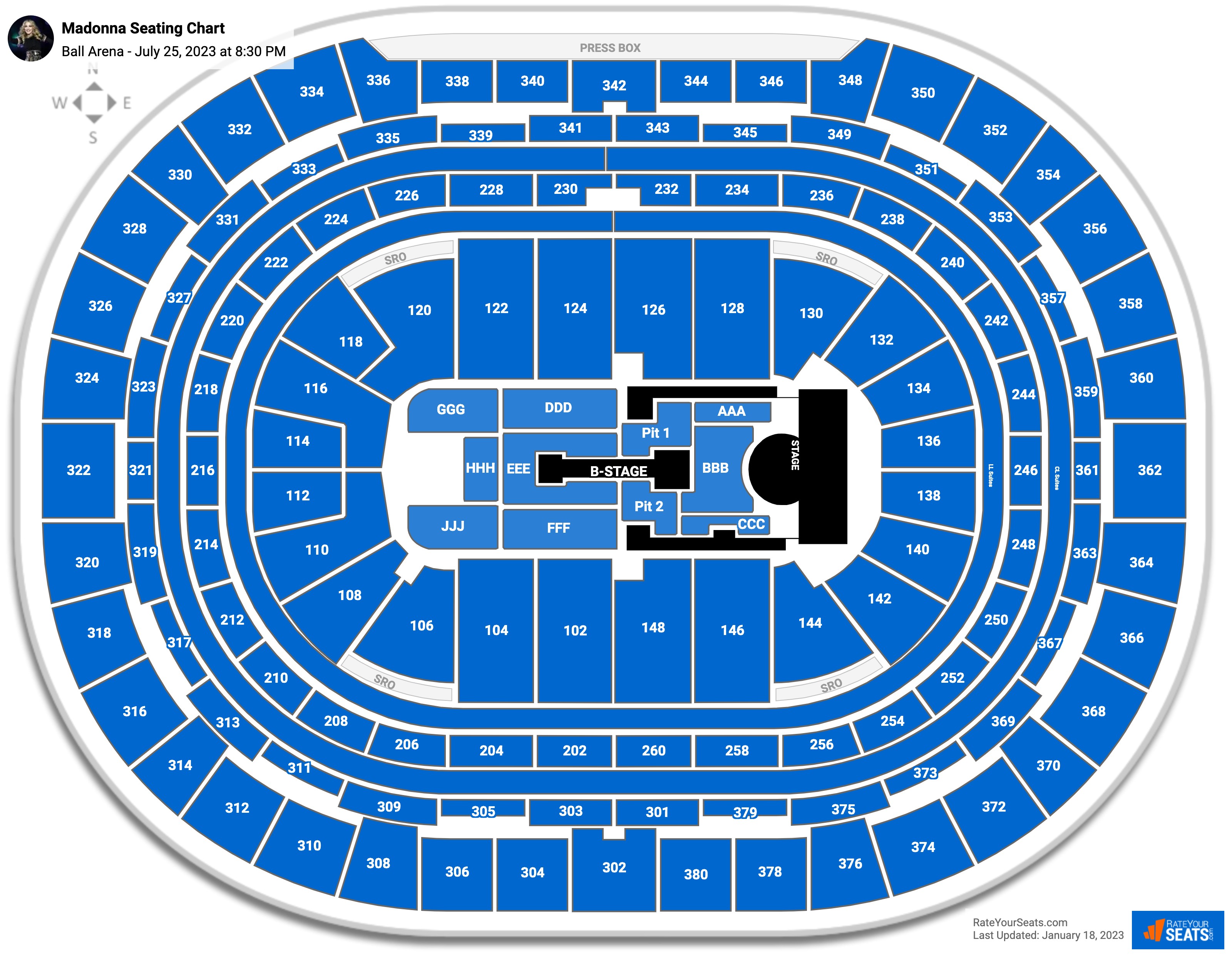 Ball Arena Concert Seating Chart