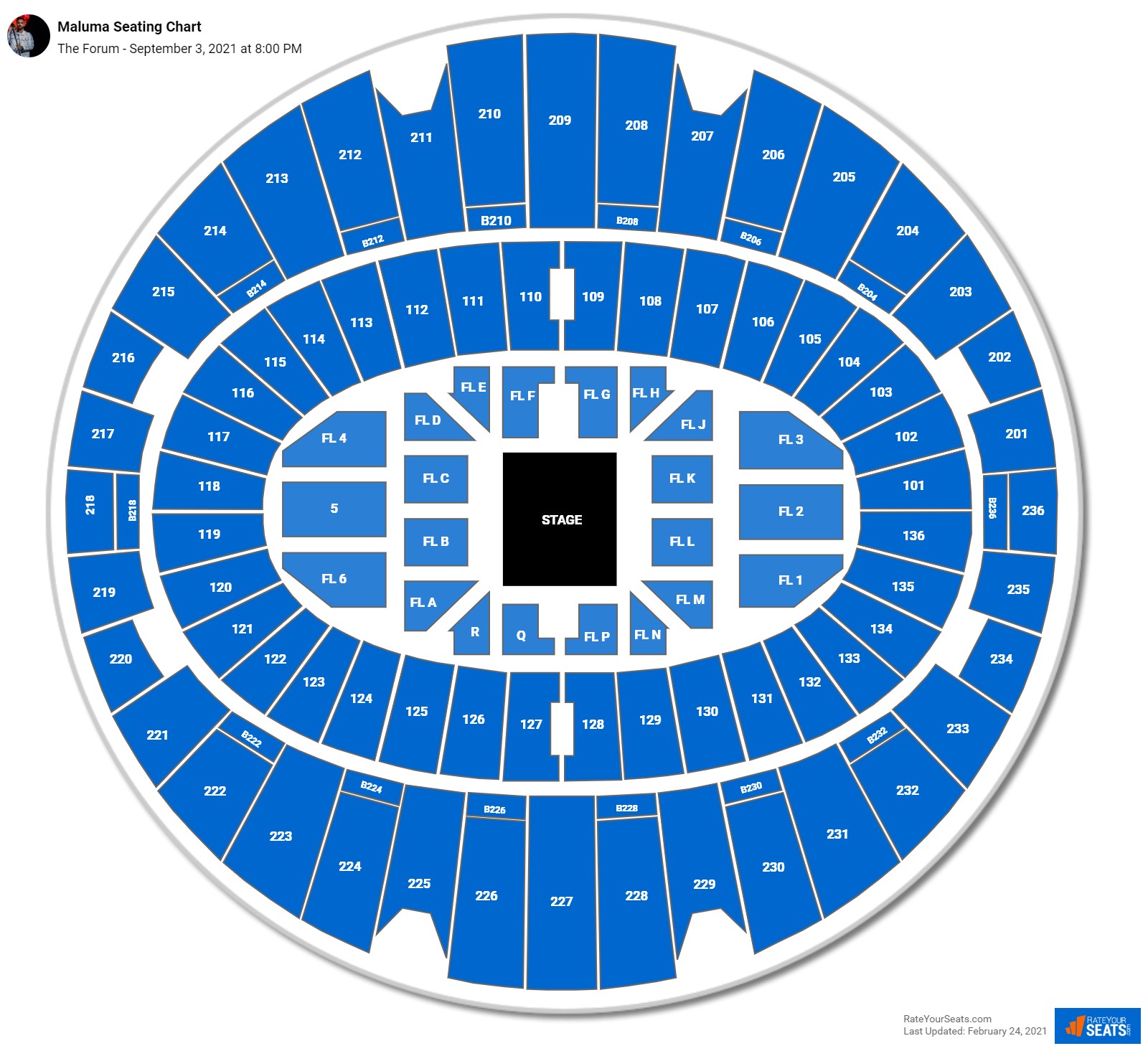 The Forum Seating Chart - RateYourSeats.com