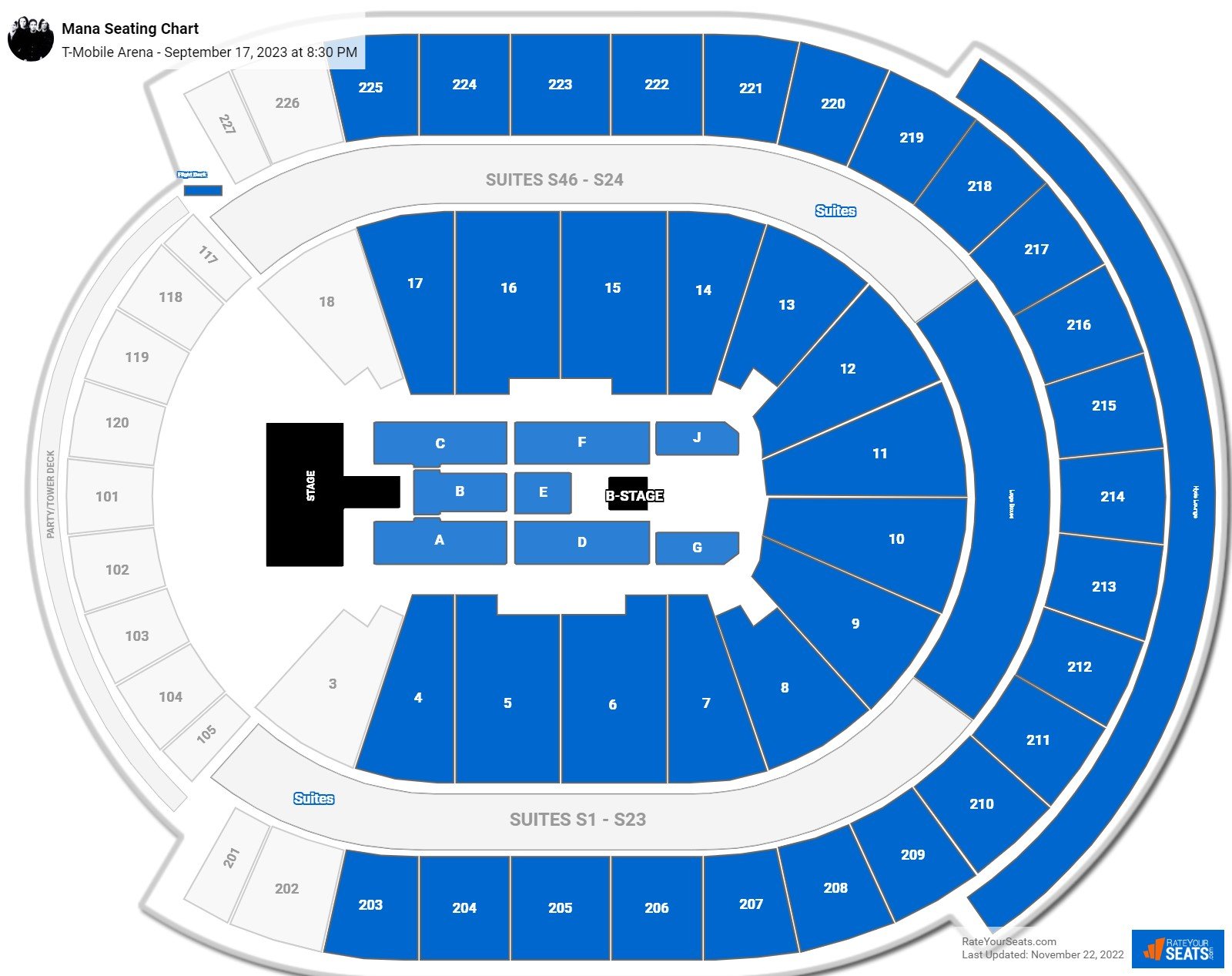 TMobile Arena Concert Seating Chart