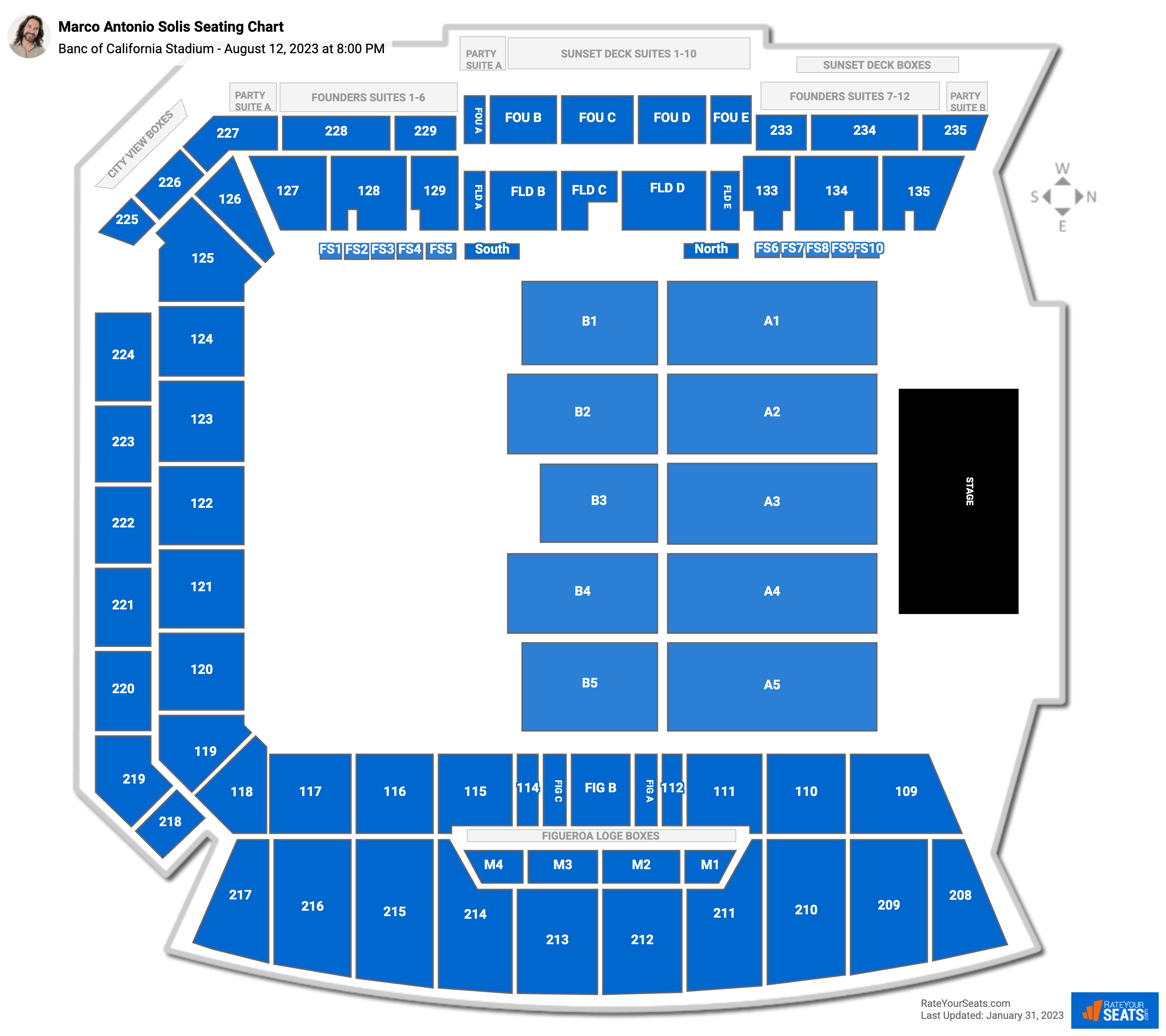 BMO Stadium Concert Seating Chart