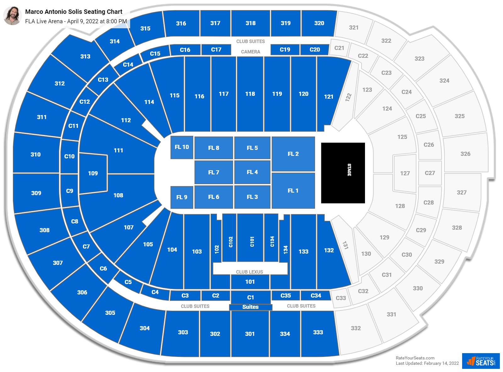 Allphones Arena Seating Map Fla Live Arena Concert Seating Chart - Rateyourseats.com