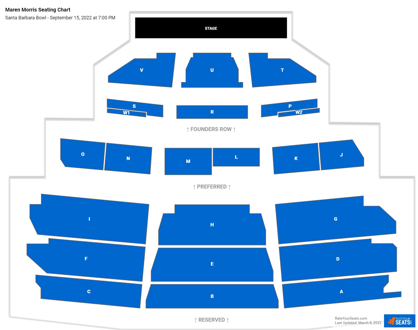 Maren Morris seating chart Santa Barbara Bowl