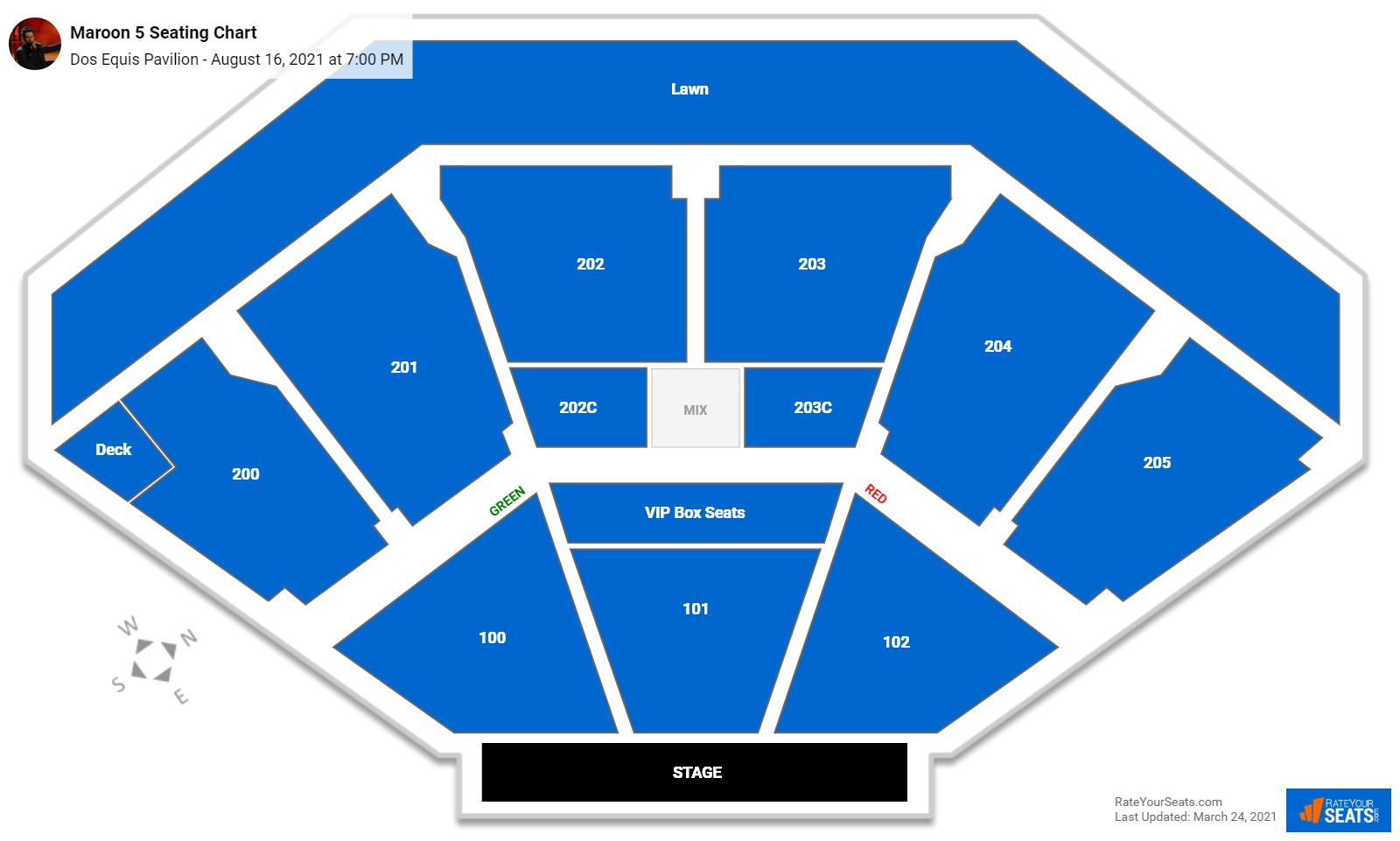 Dos Equis Pavilion Seating Chart