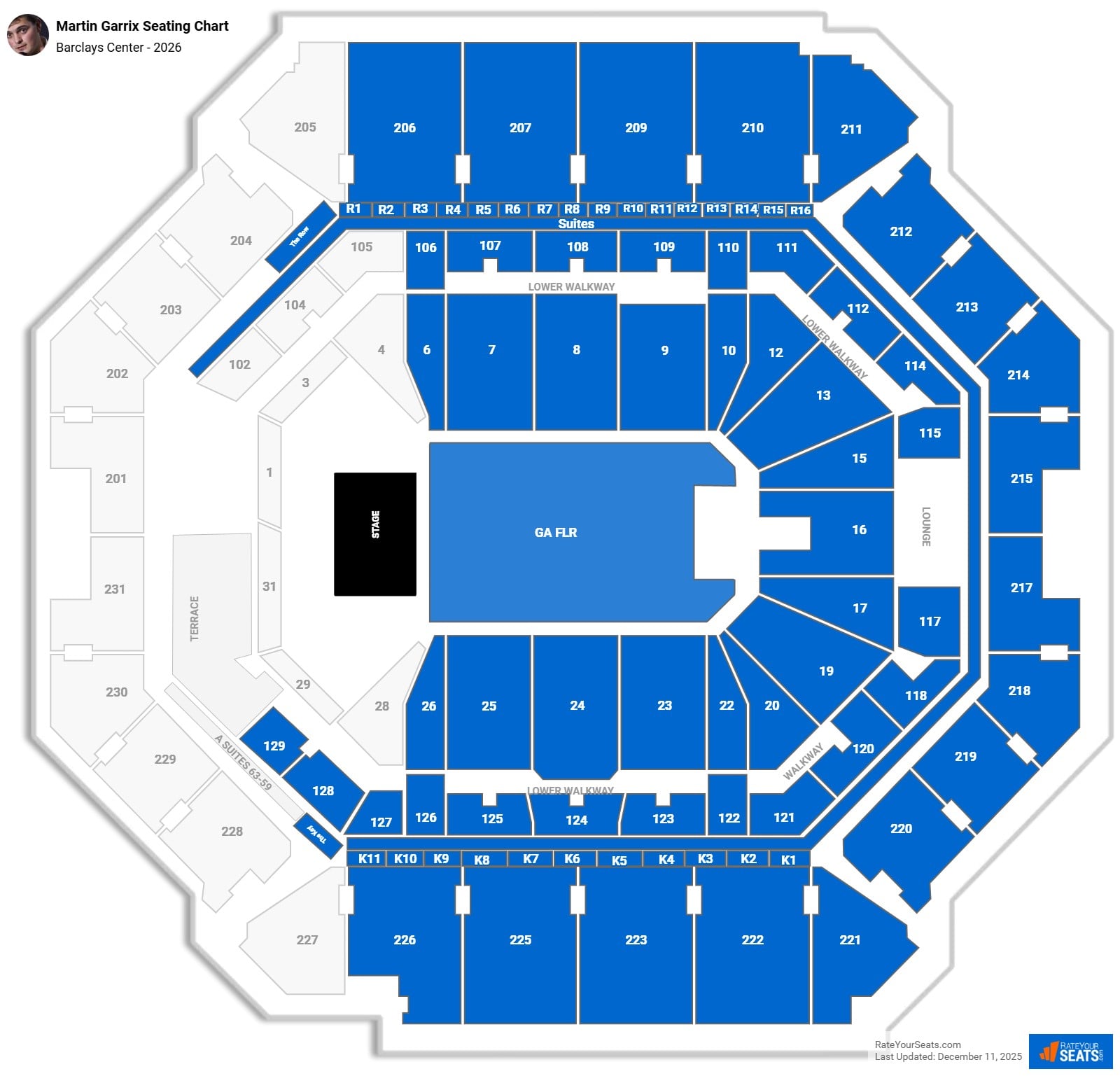 Martin Garrix seating chart Barclays Center