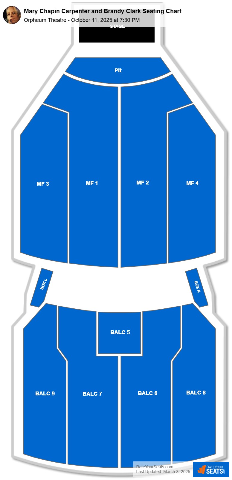 Mary Chapin Carpenter and Brandy Clark seating chart Orpheum Theatre (Minneapolis)