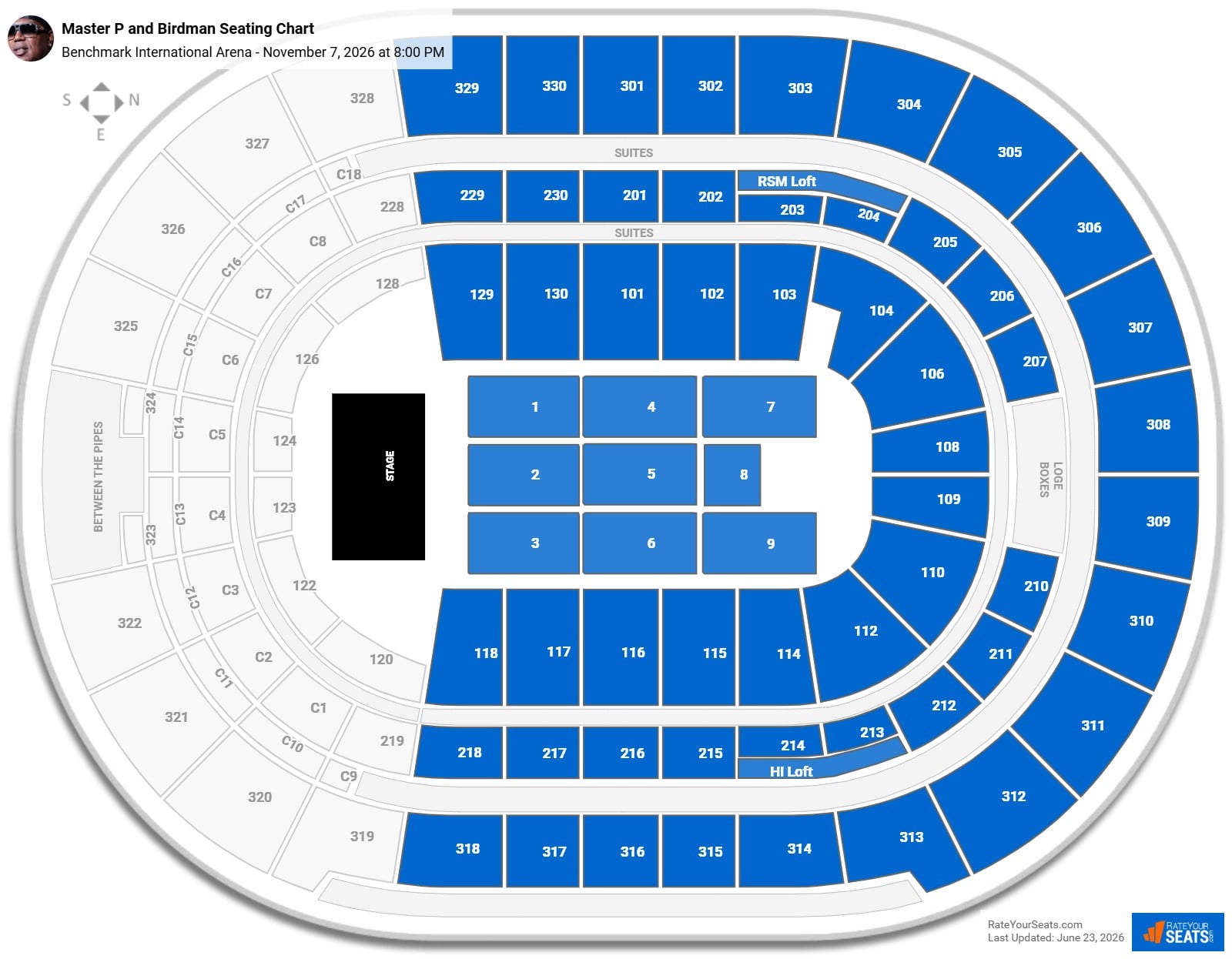 Benchmark International Arena Concert Seating Chart - RateYourSeats.com