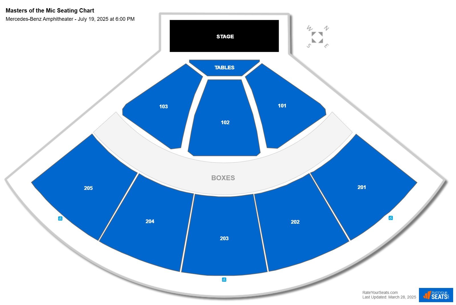 Masters of the Mic seating chart Mercedes-Benz Amphitheater