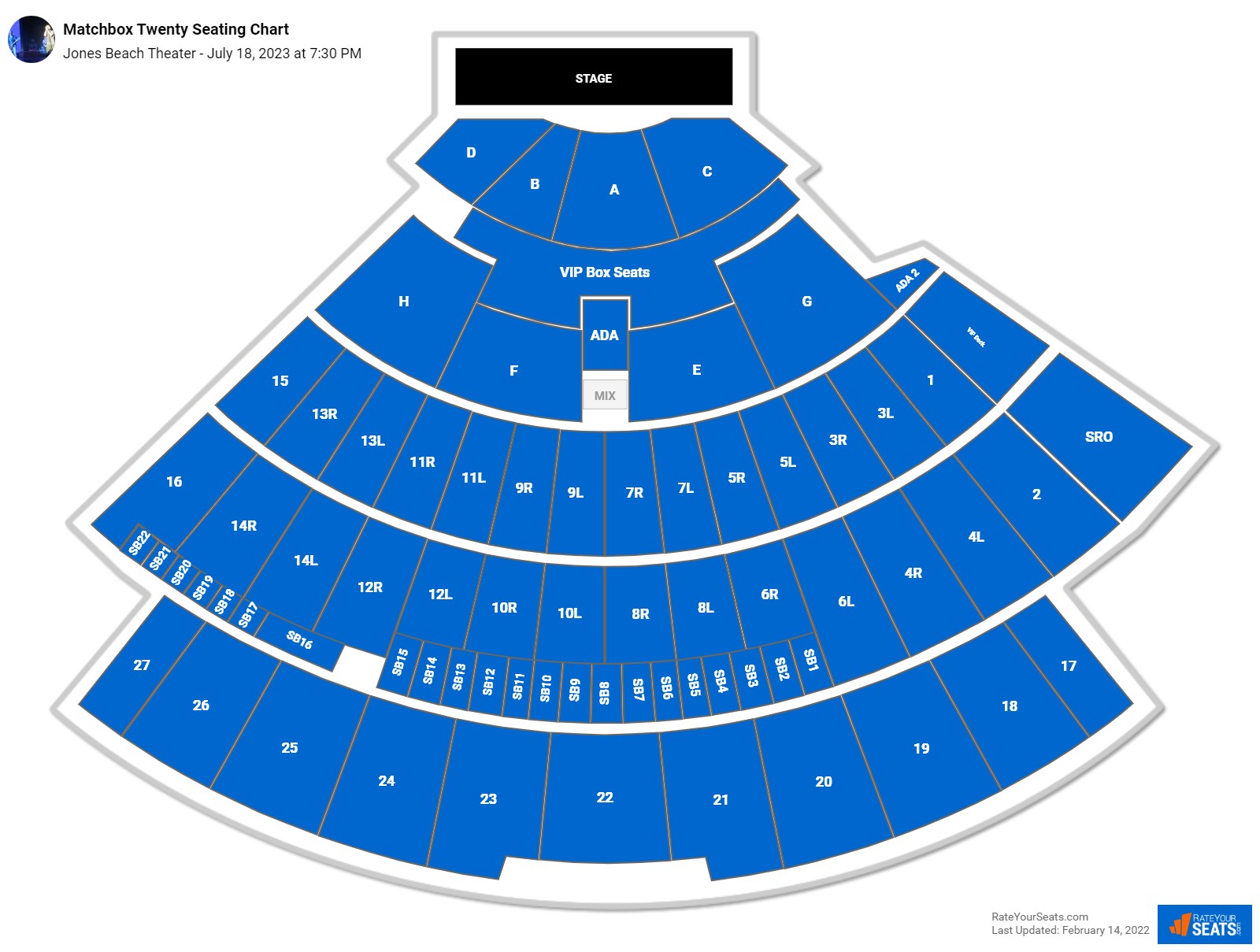 Jones Beach Theater Seating Chart