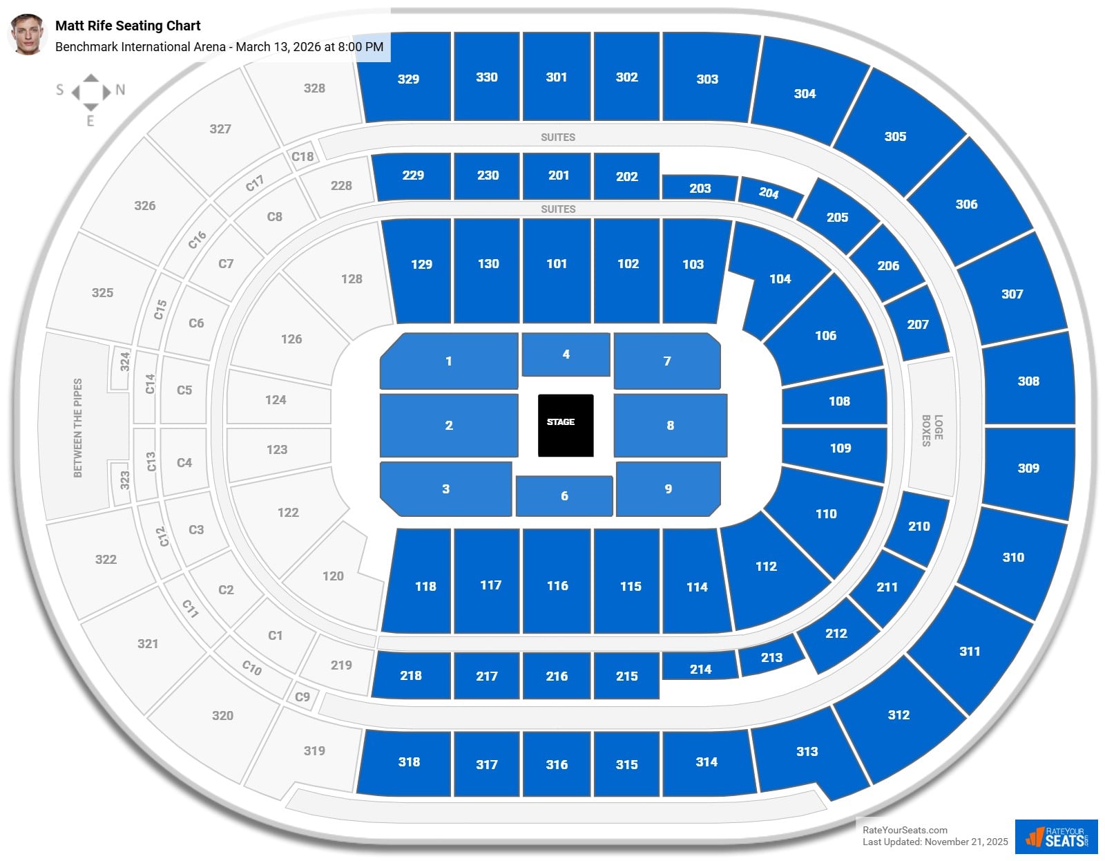 Matt Rife seating chart Benchmark International Arena