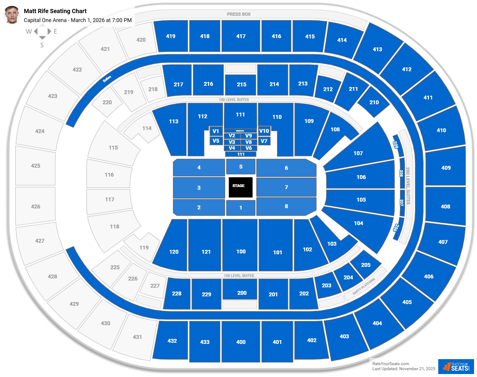 Matt Rife seating chart Capital One Arena