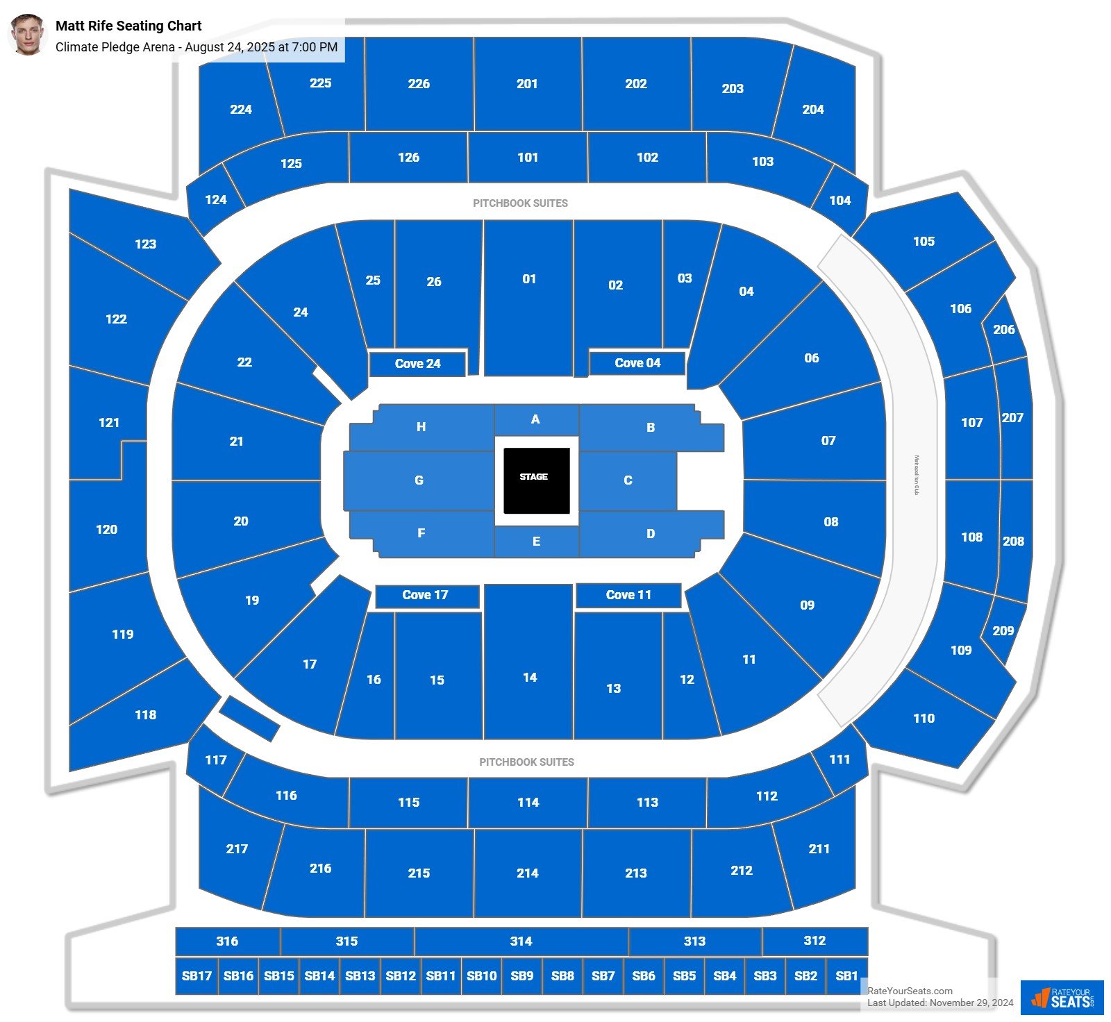 Matt Rife seating chart Climate Pledge Arena