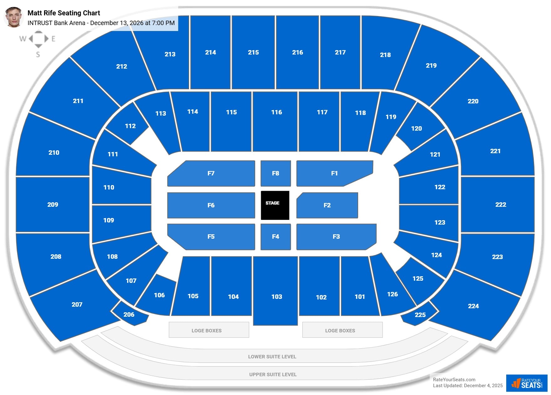 Matt Rife seating chart INTRUST Bank Arena