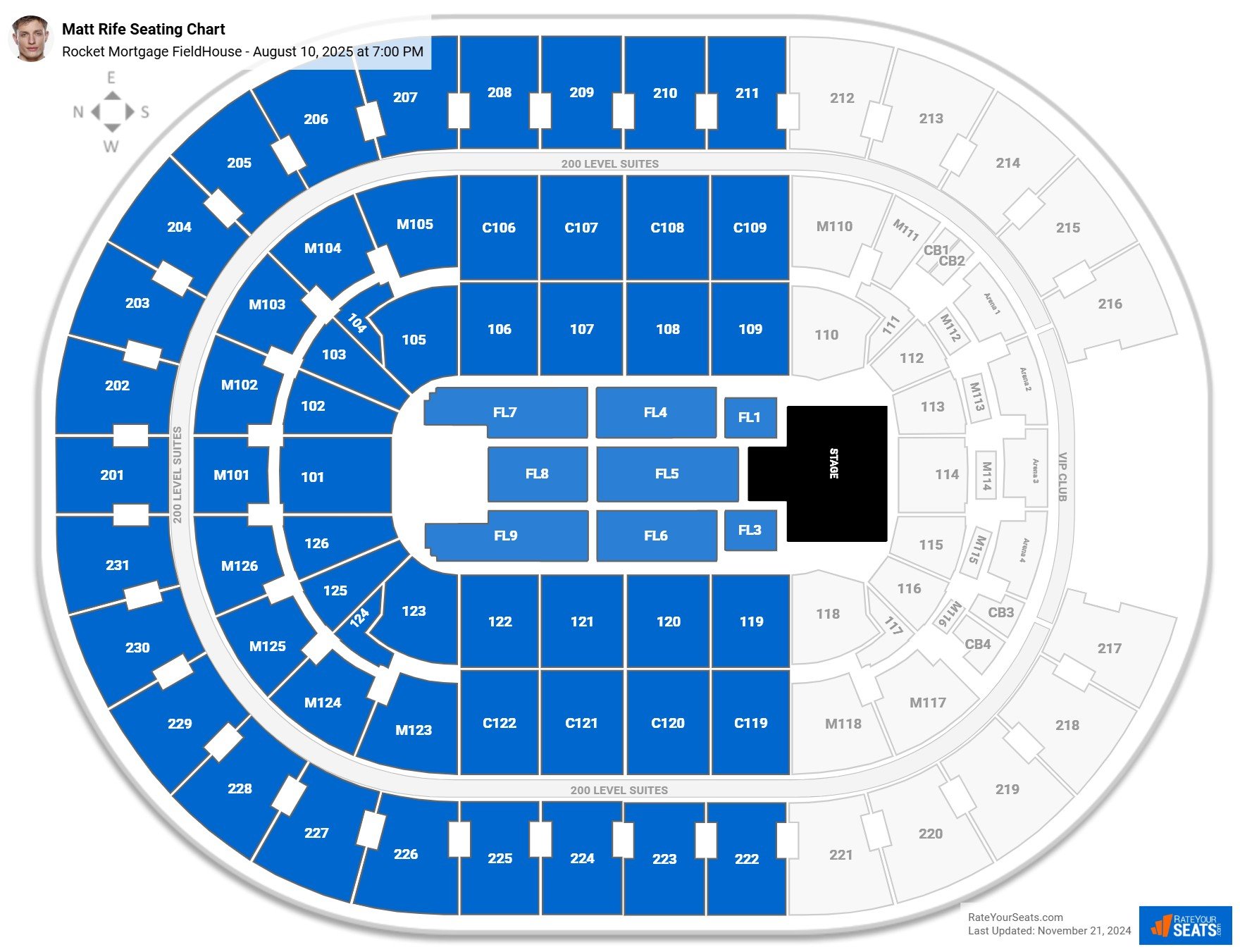 Matt Rife seating chart Rocket Arena