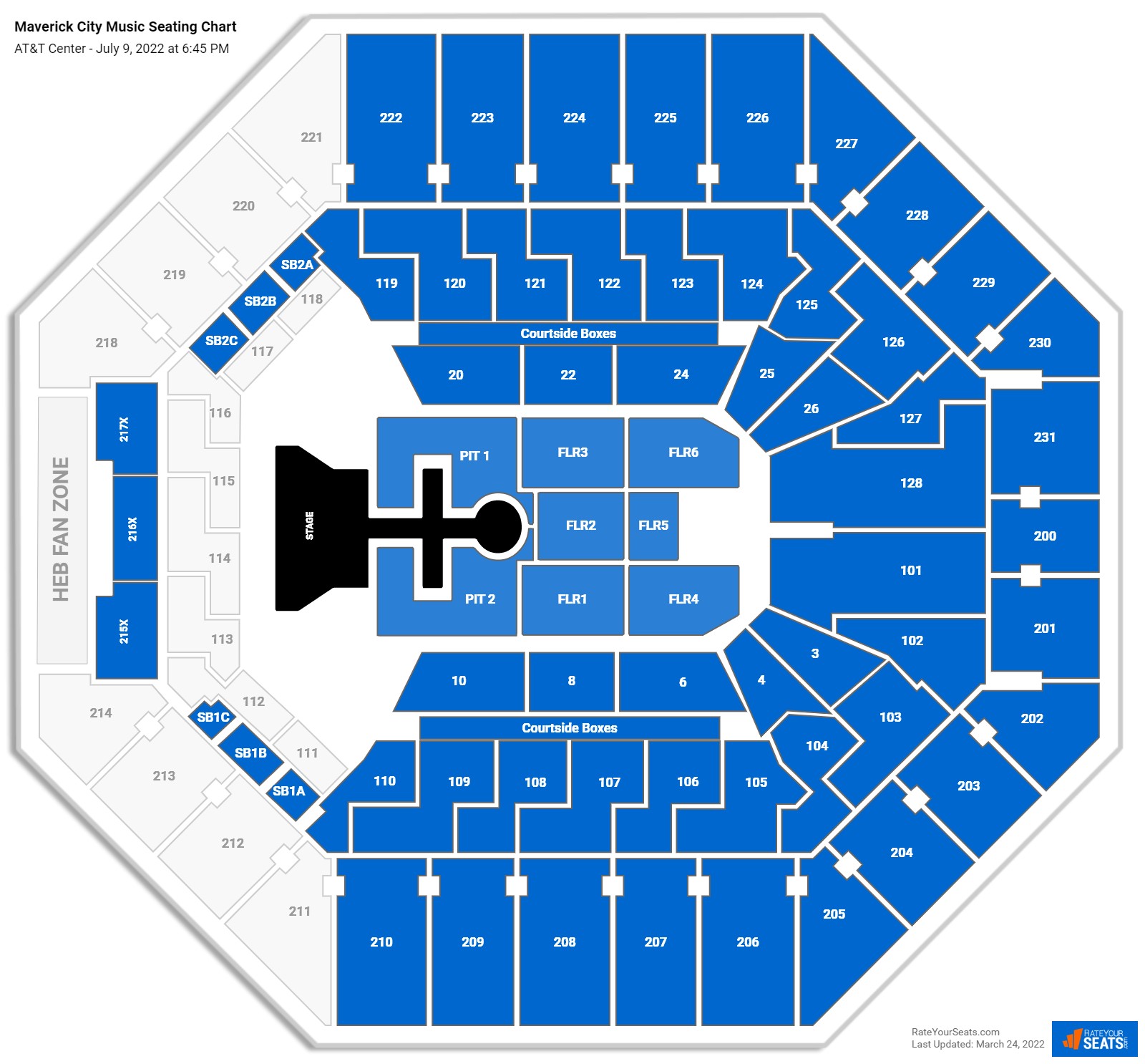 Maverick City Music seating chart AT&T Center