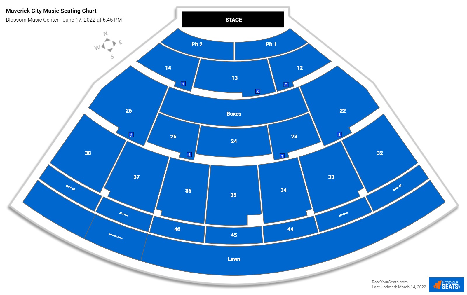 Maverick City Music seating chart Blossom Music Center