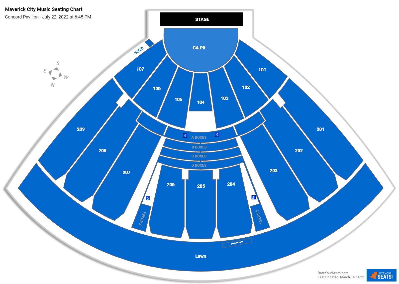 Maverick City Music seating chart Concord Pavilion