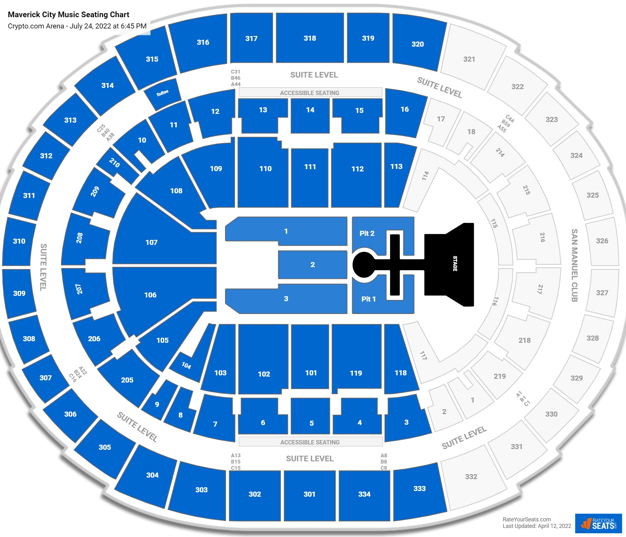 Maverick City Music seating chart Crypto.com Arena