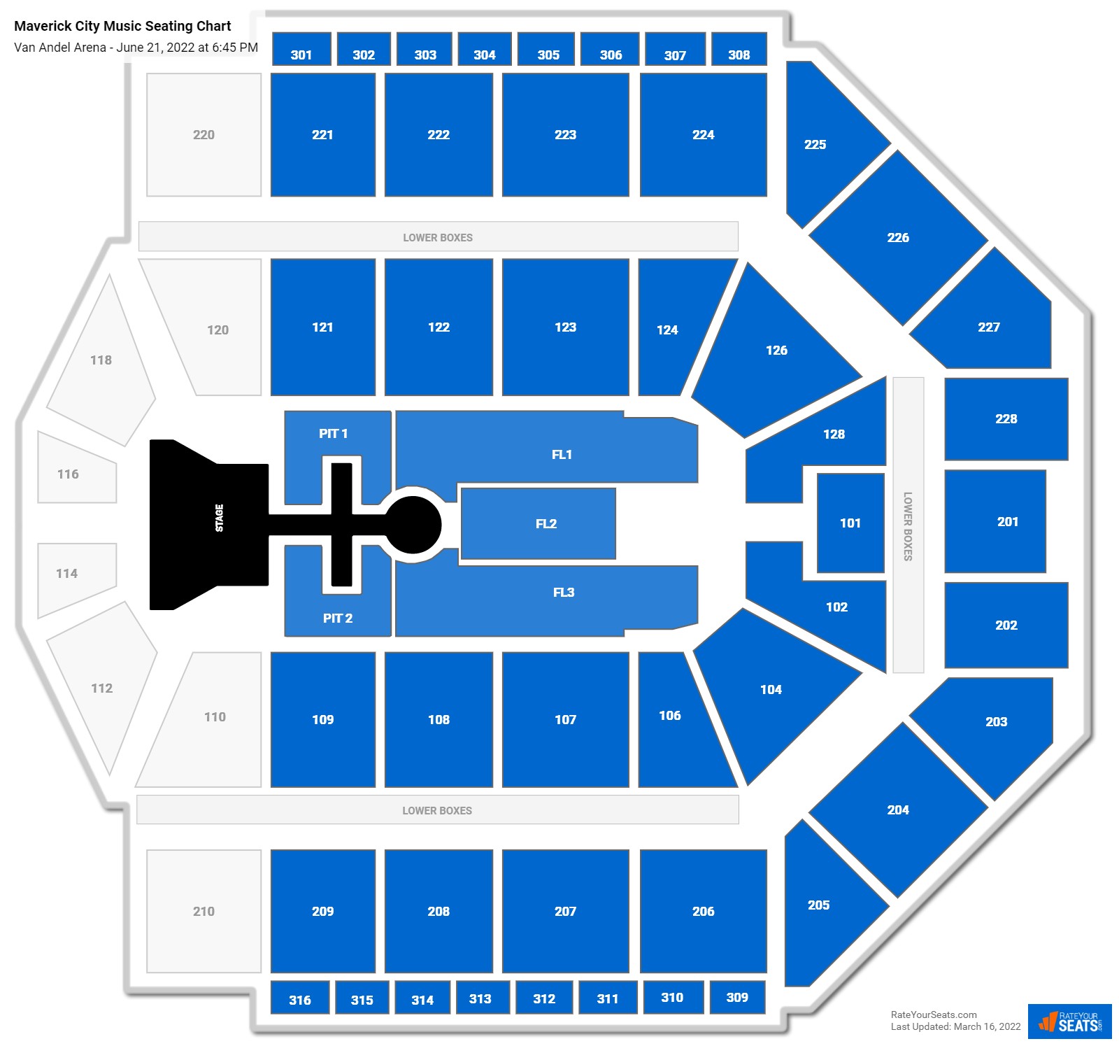Maverick City Music seating chart Van Andel Arena