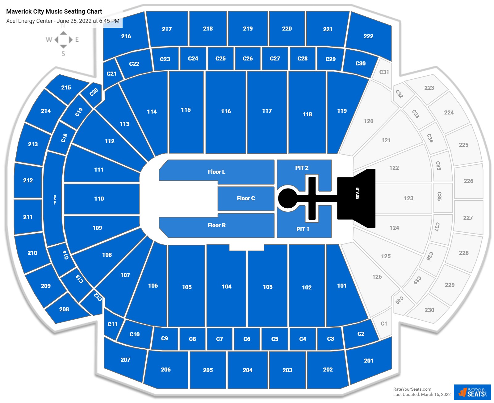 Maverick City Music seating chart Xcel Energy Center
