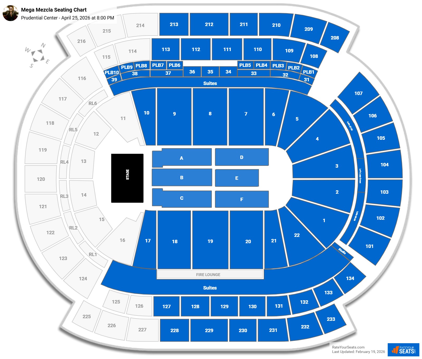 Mega Mezcla seating chart Prudential Center