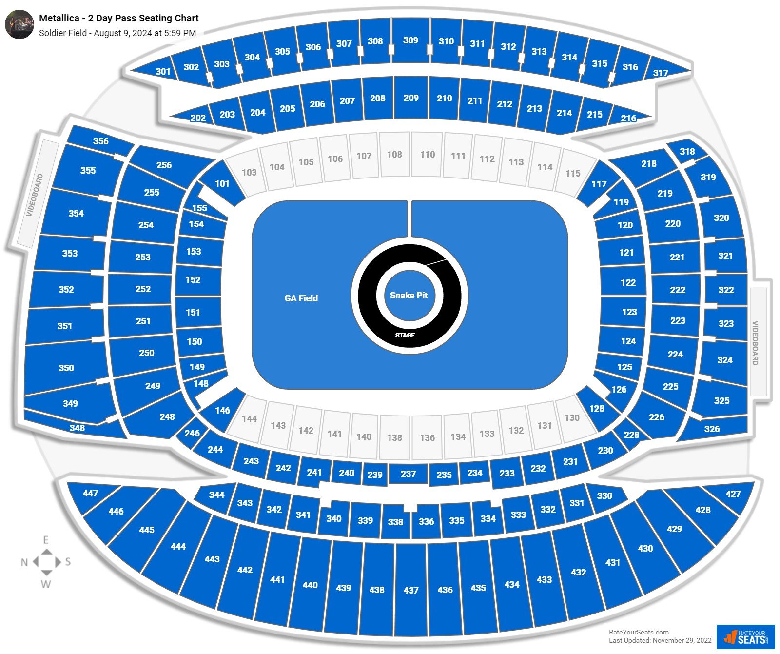 At T Stadium Seating Chart Metallica