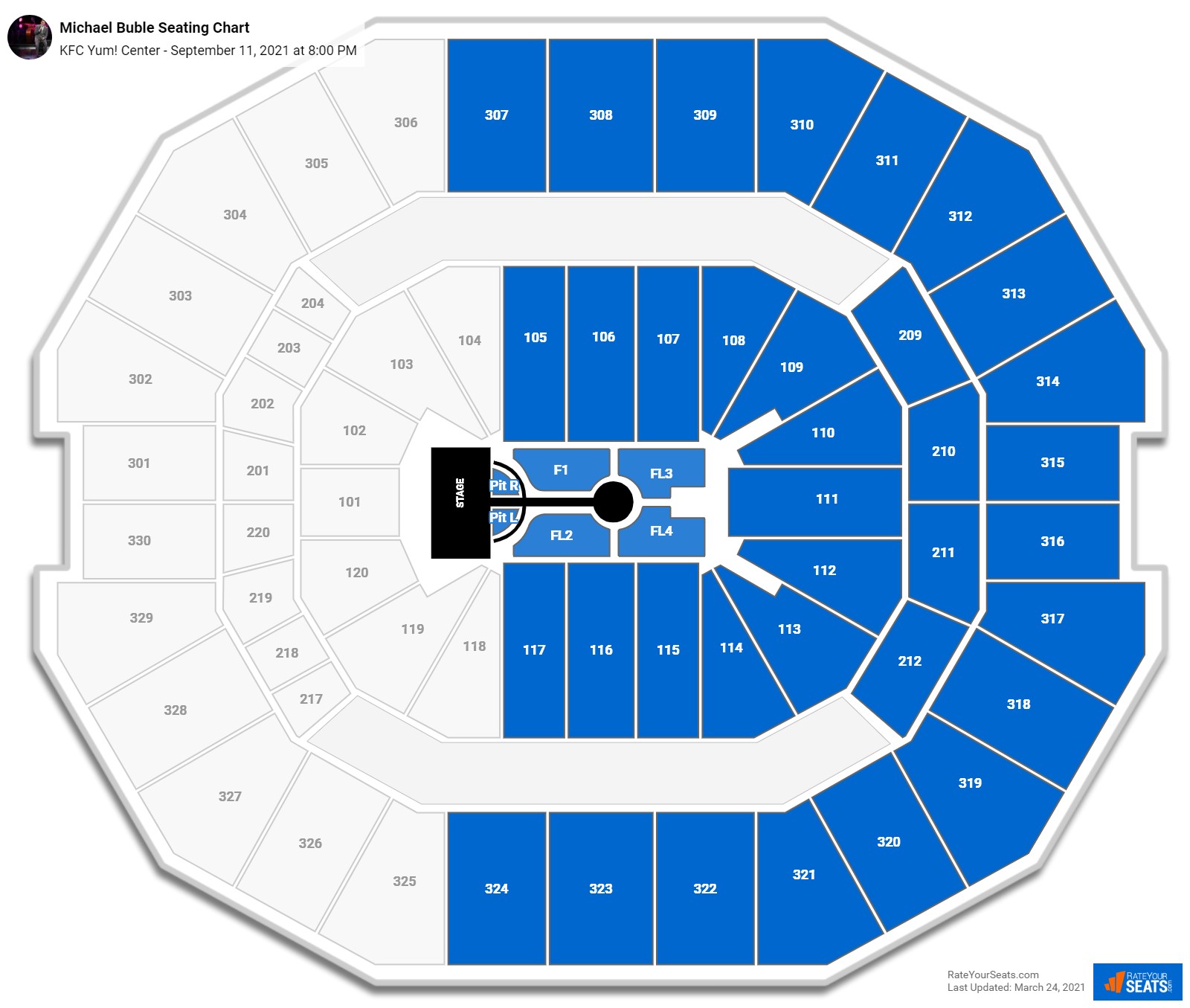 Kfc Yum Center Louisville Ky Seating Chart