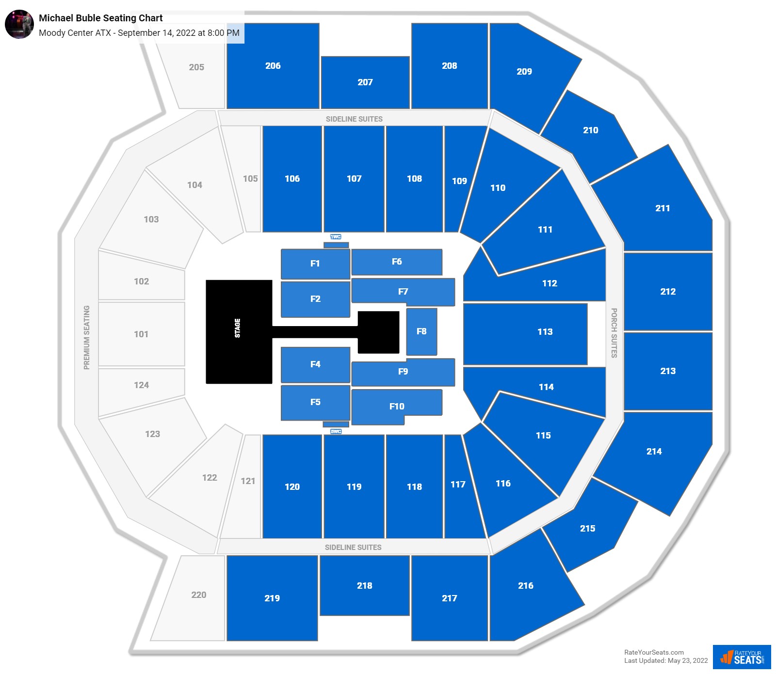 Moody Center ATX Seating Chart