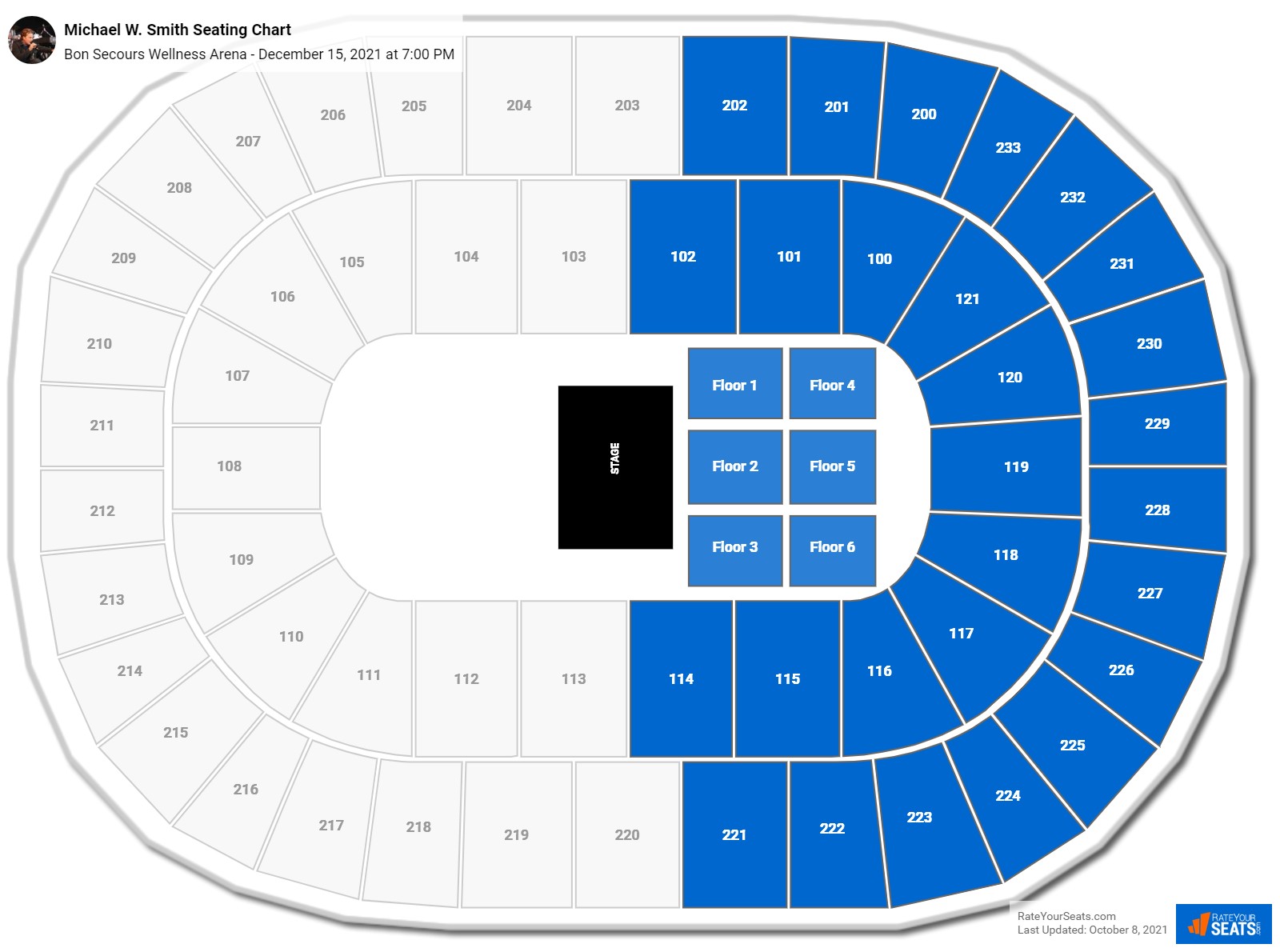 A Very Special Christmas with Michael W. Smith and Darci Lynne seating chart Bon Secours Wellness Arena