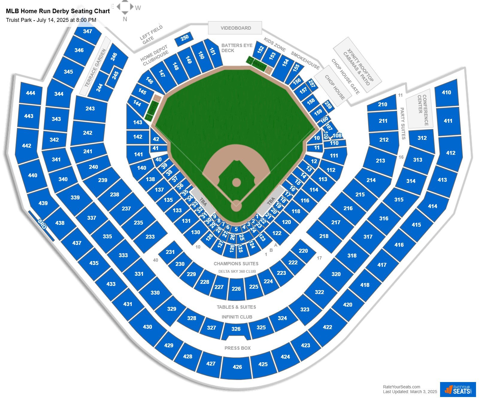 MLB Home Run Derby seating chart Truist Park