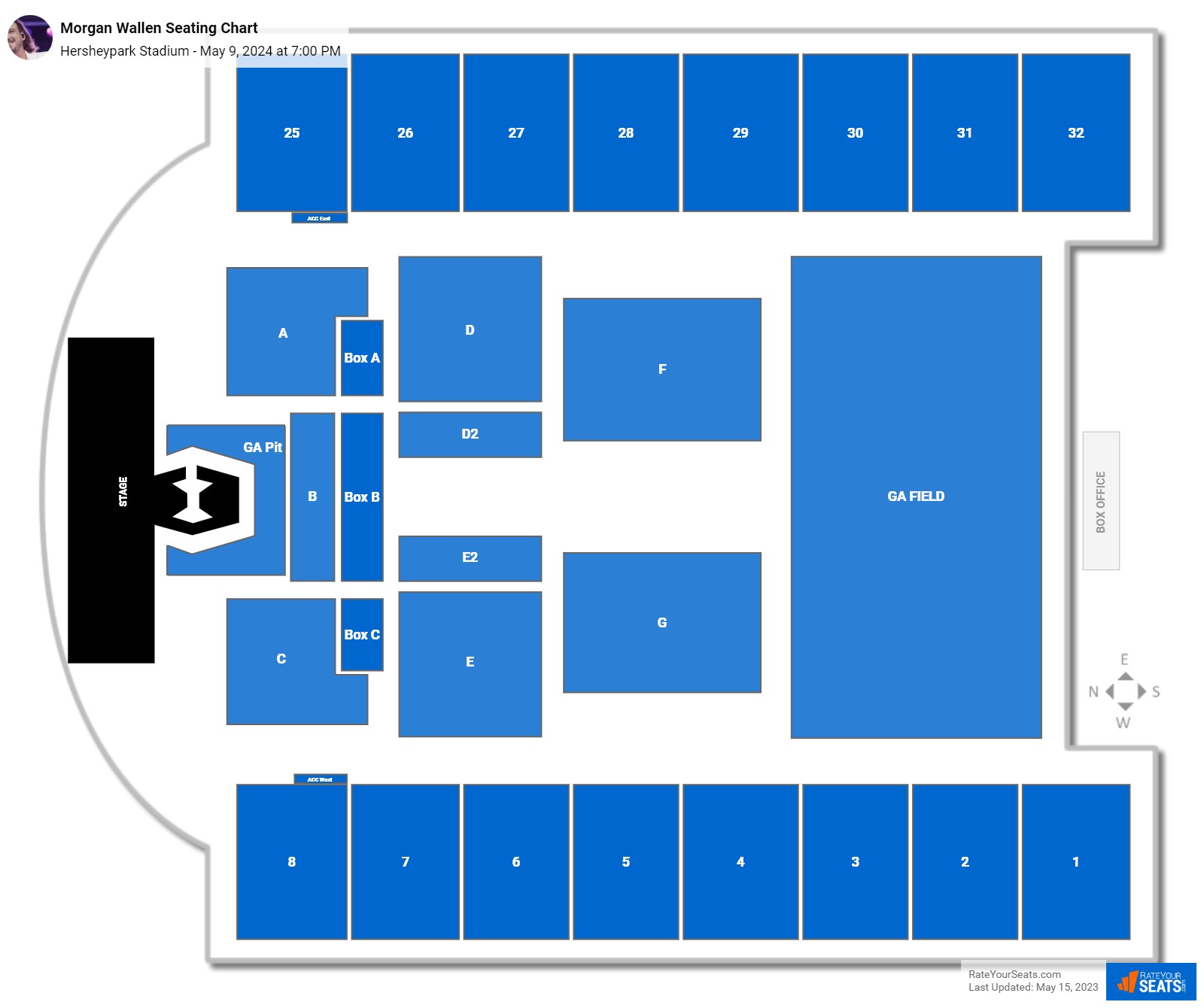 Hersheypark Stadium Seating Chart