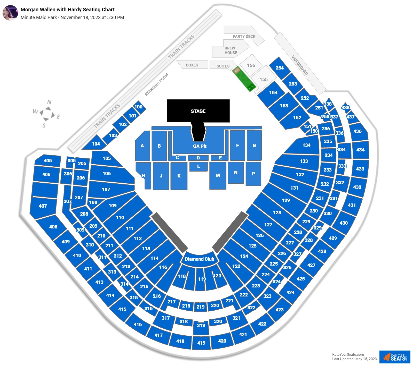 Morgan Wallen with Hardy seating chart Minute Maid Park