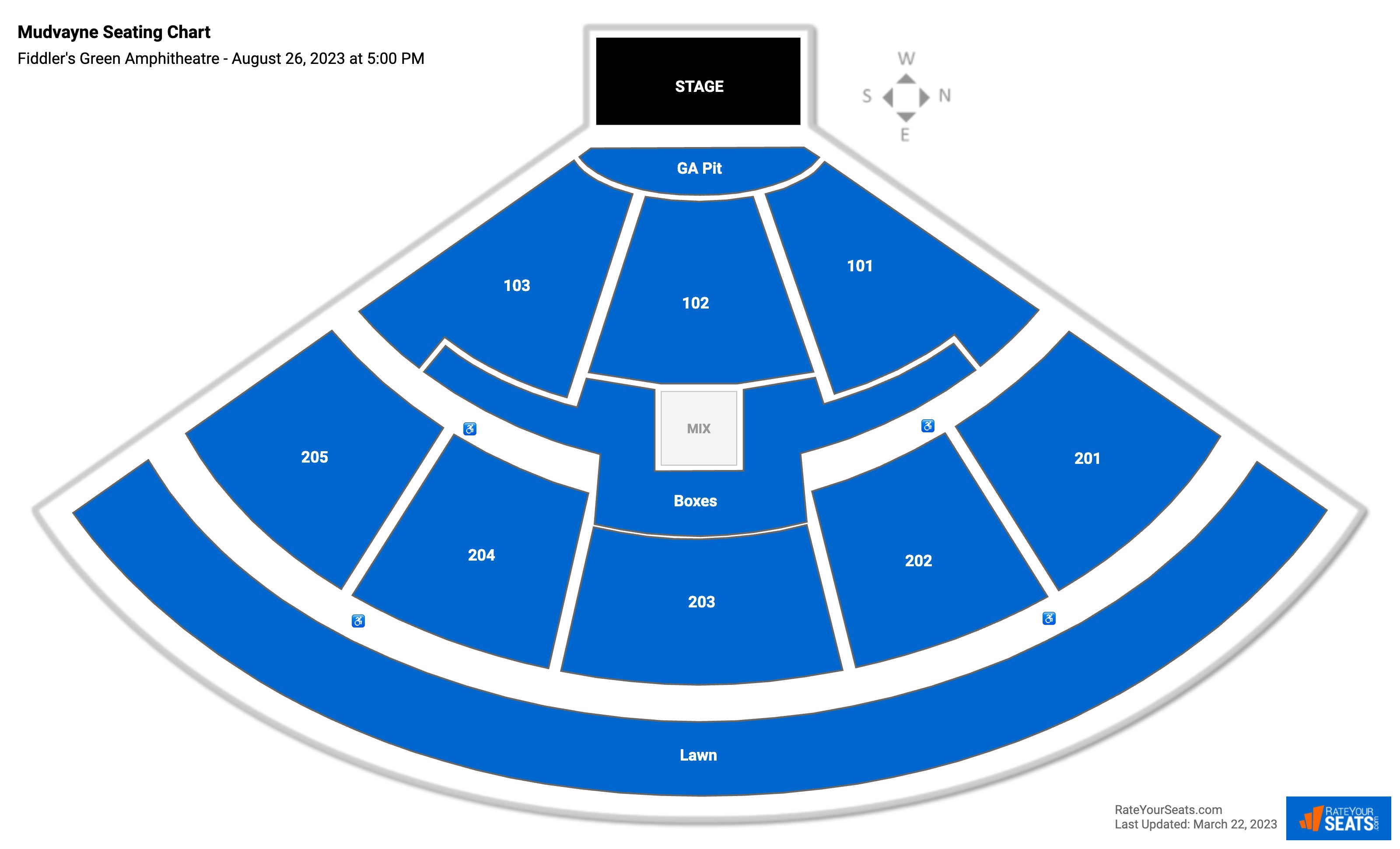 Mudvayne seating chart Fiddler