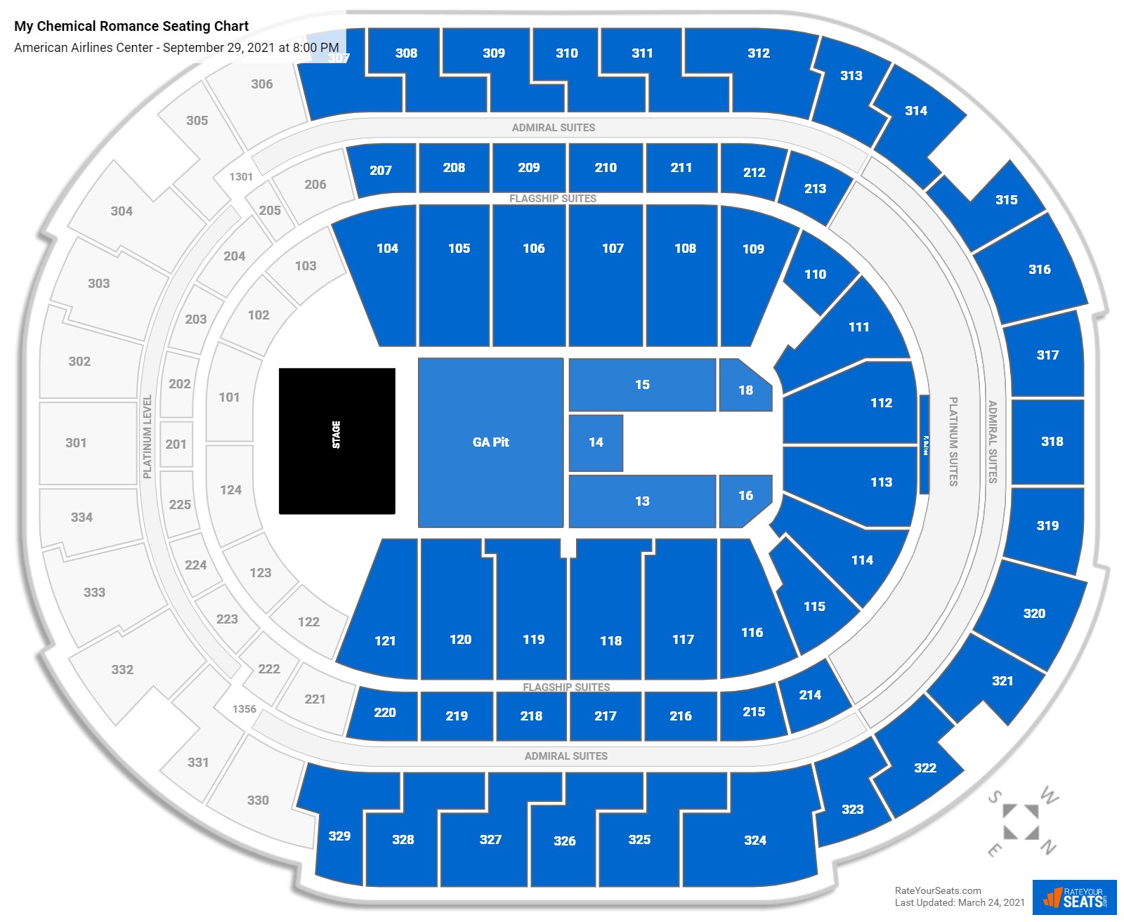 My Chemical Romance seating chart American Airlines Center