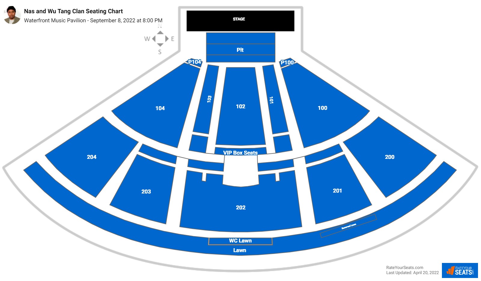 Nas and Wu Tang Clan seating chart Freedom Mortgage Pavilion