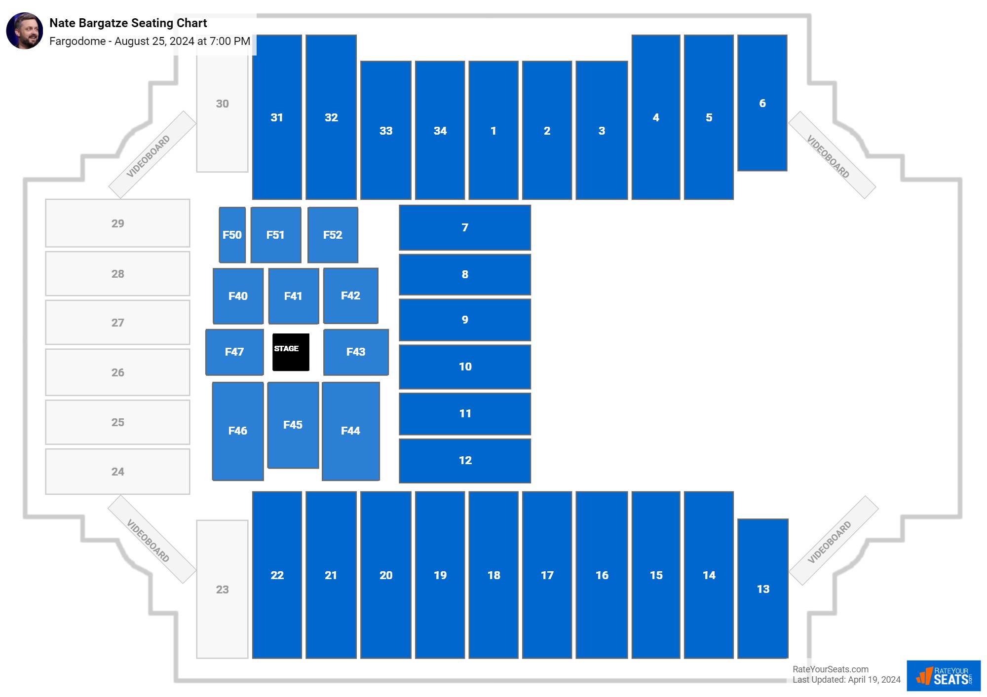 Fargodome Concert Seating Chart