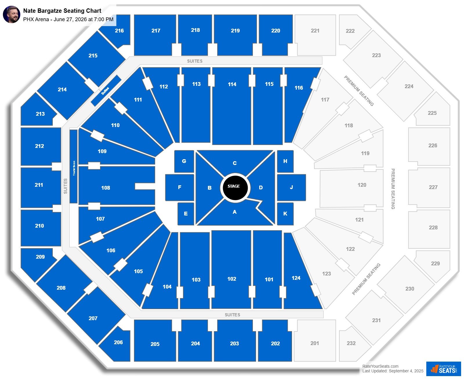 Nate Bargatze seating chart Mortgage Matchup Center