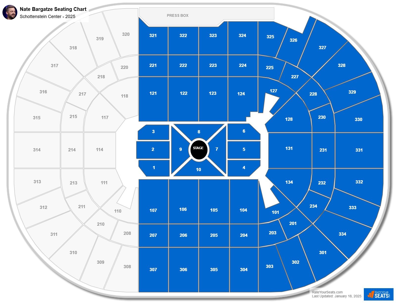 Nate Bargatze seating chart Schottenstein Center