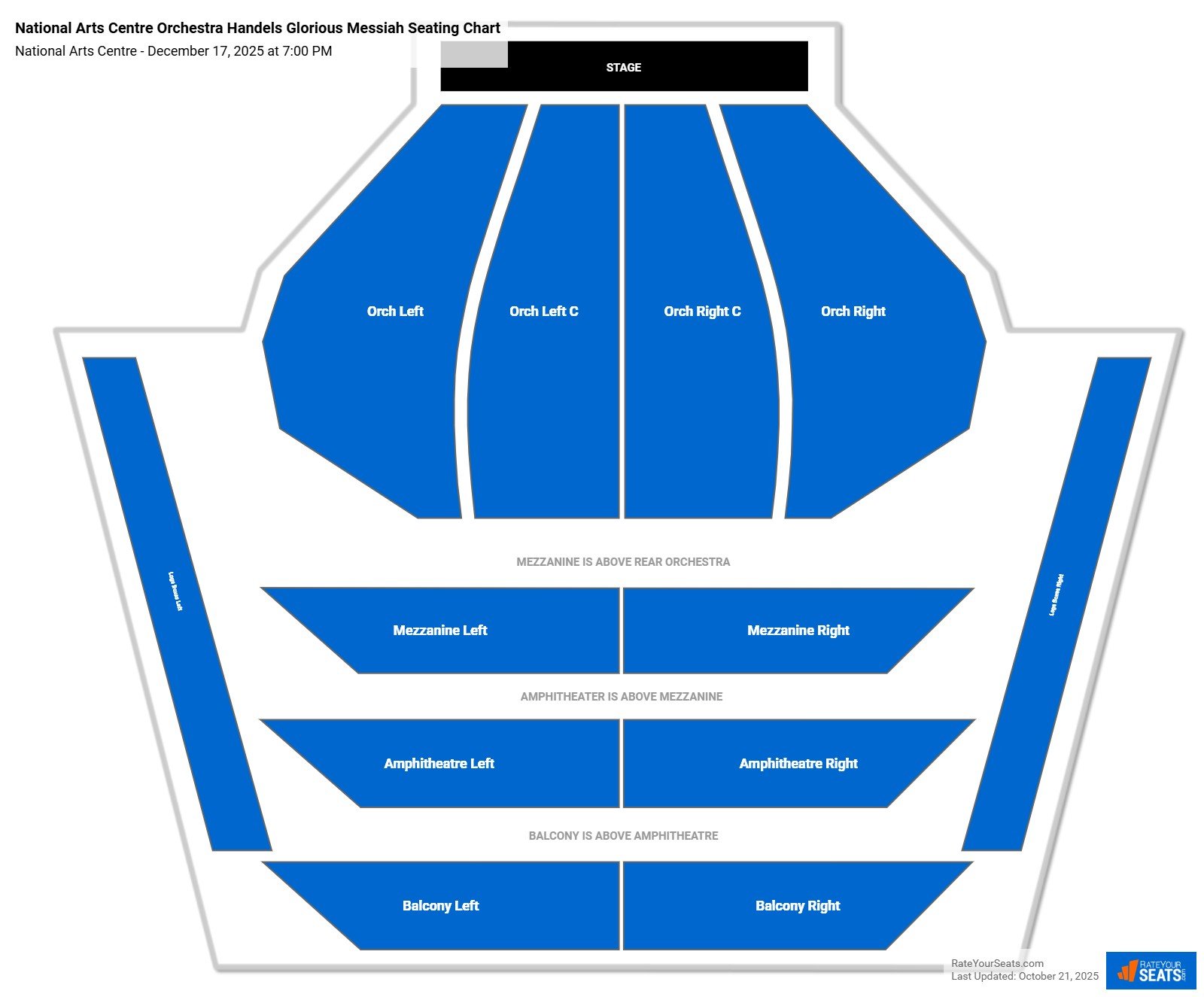 National Arts Centre Orchestra Handels Glorious Messiah seating chart National Arts Centre