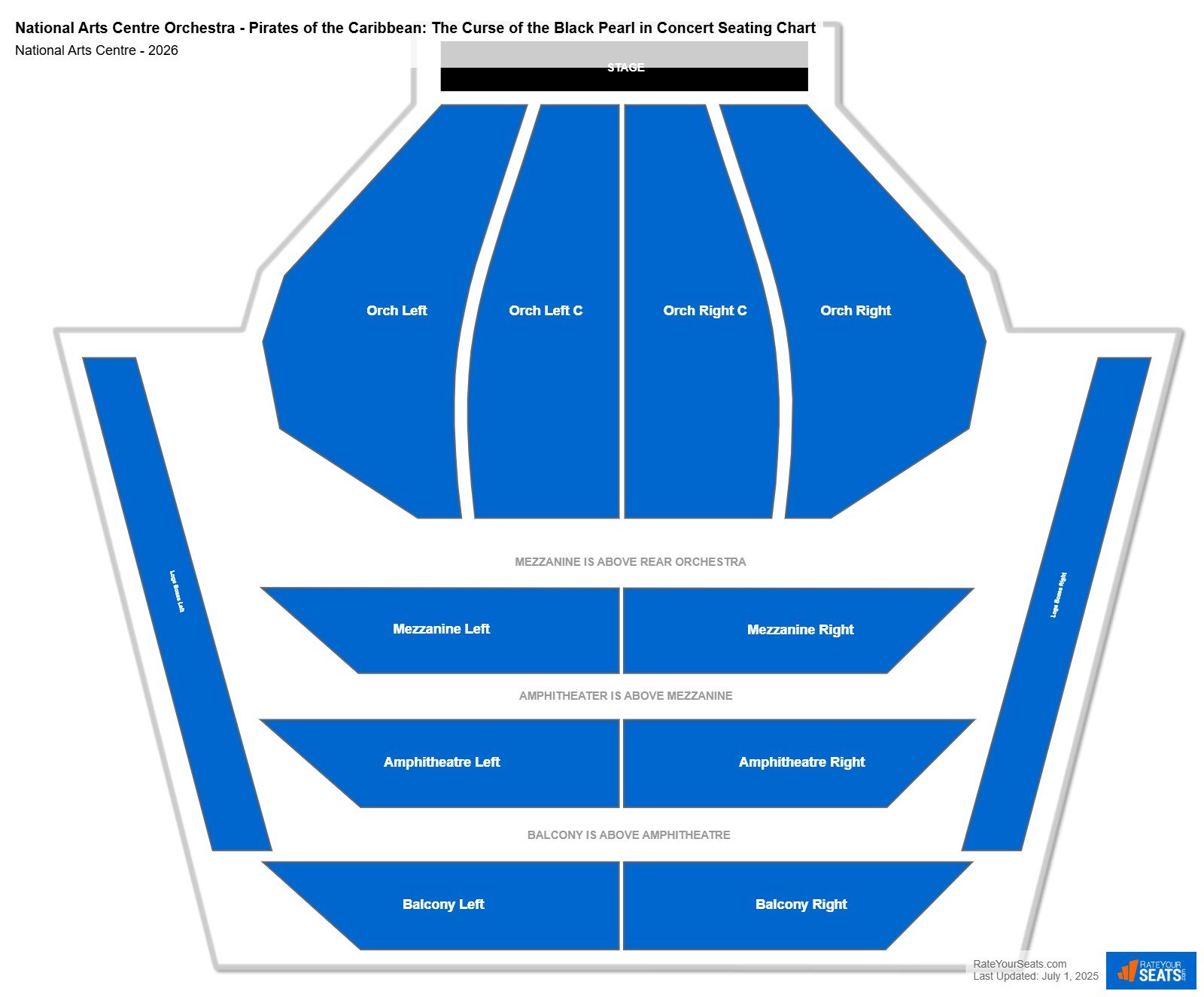 National Arts Centre Orchestra - Pirates of the Caribbean: The Curse of the Black Pearl in Concert seating chart National Arts Centre