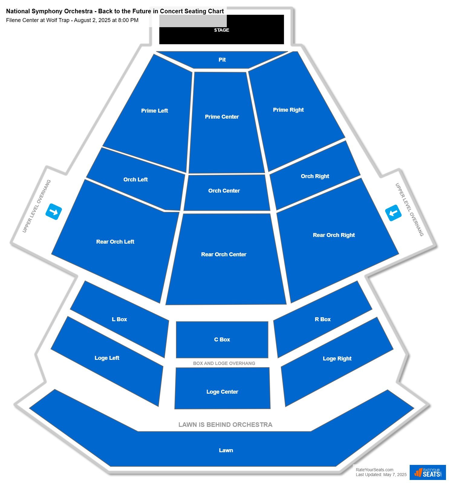 National Symphony Orchestra - Back to the Future in Concert seating chart Filene Center at Wolf Trap