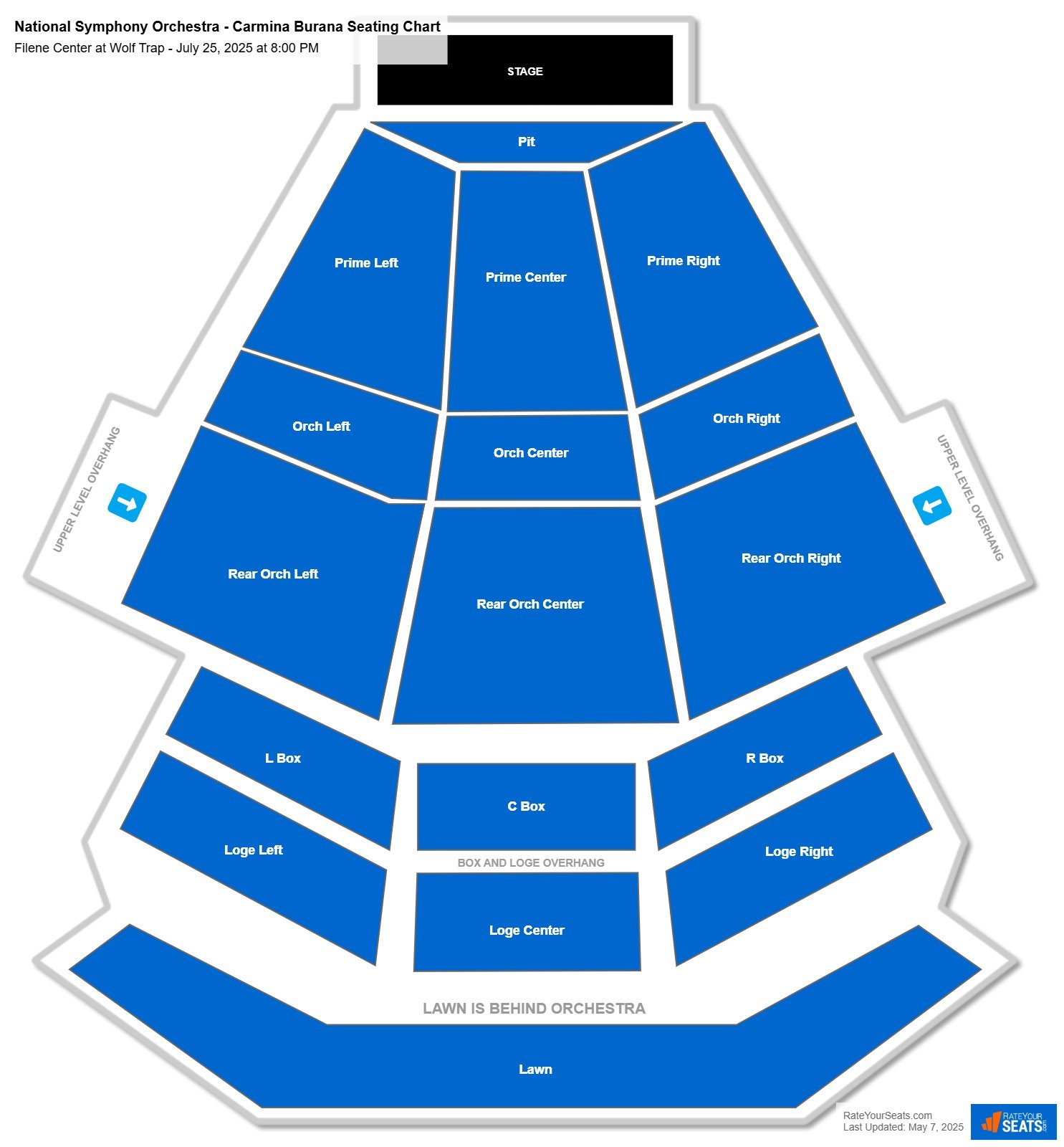 National Symphony Orchestra - Carmina Burana seating chart Filene Center at Wolf Trap