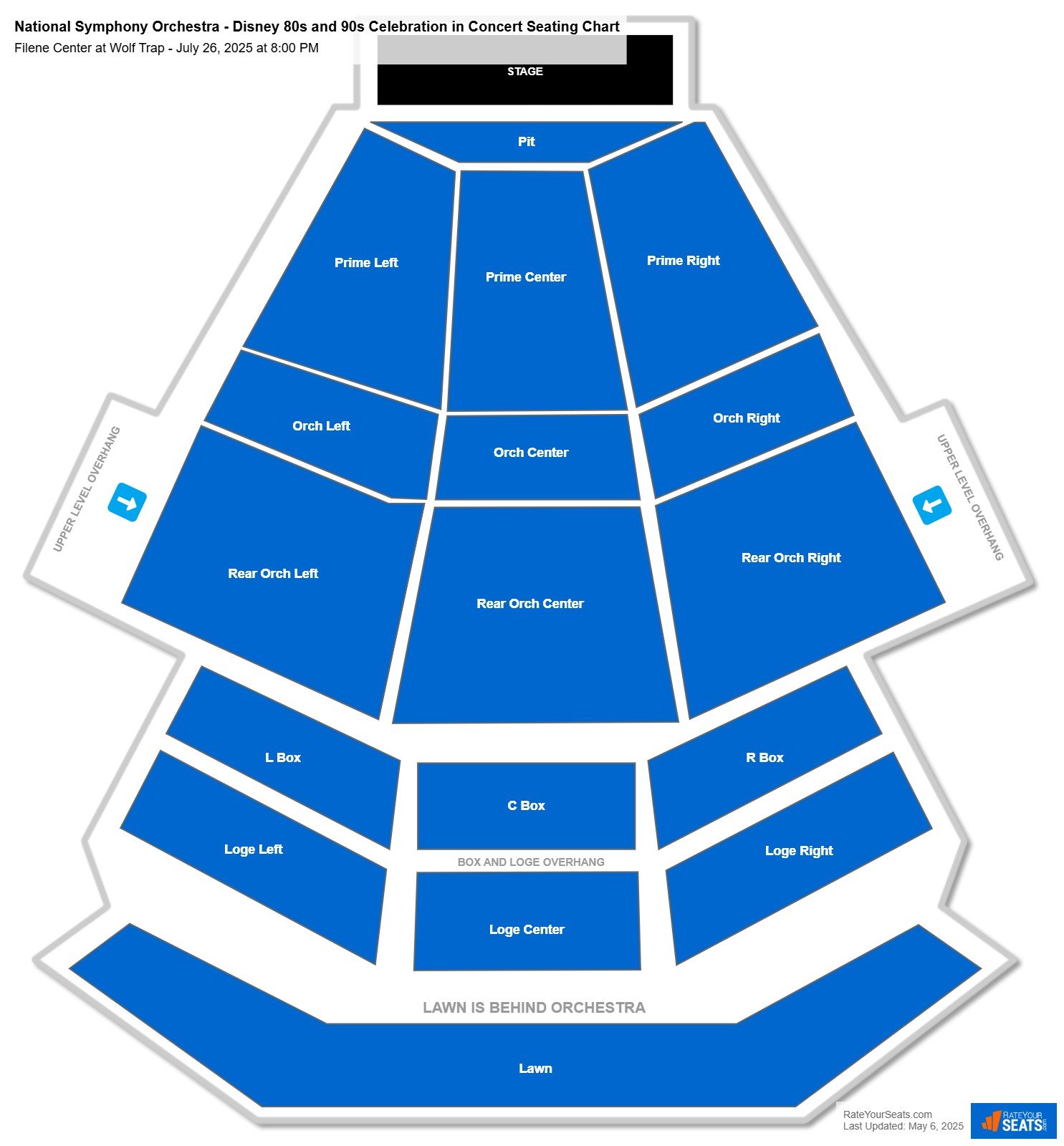 National Symphony Orchestra - Disney 80s and 90s Celebration in Concert seating chart Filene Center at Wolf Trap