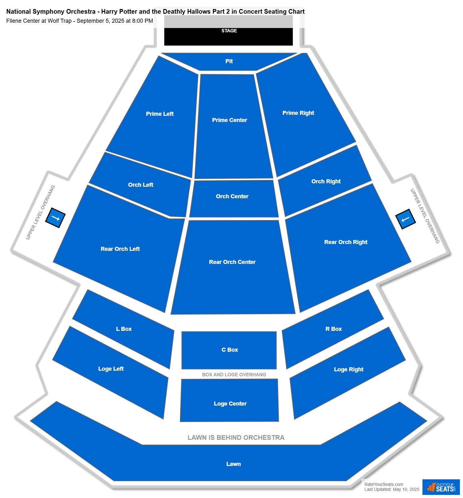 National Symphony Orchestra - Harry Potter and the Deathly Hallows Part 2 in Concert seating chart Filene Center at Wolf Trap