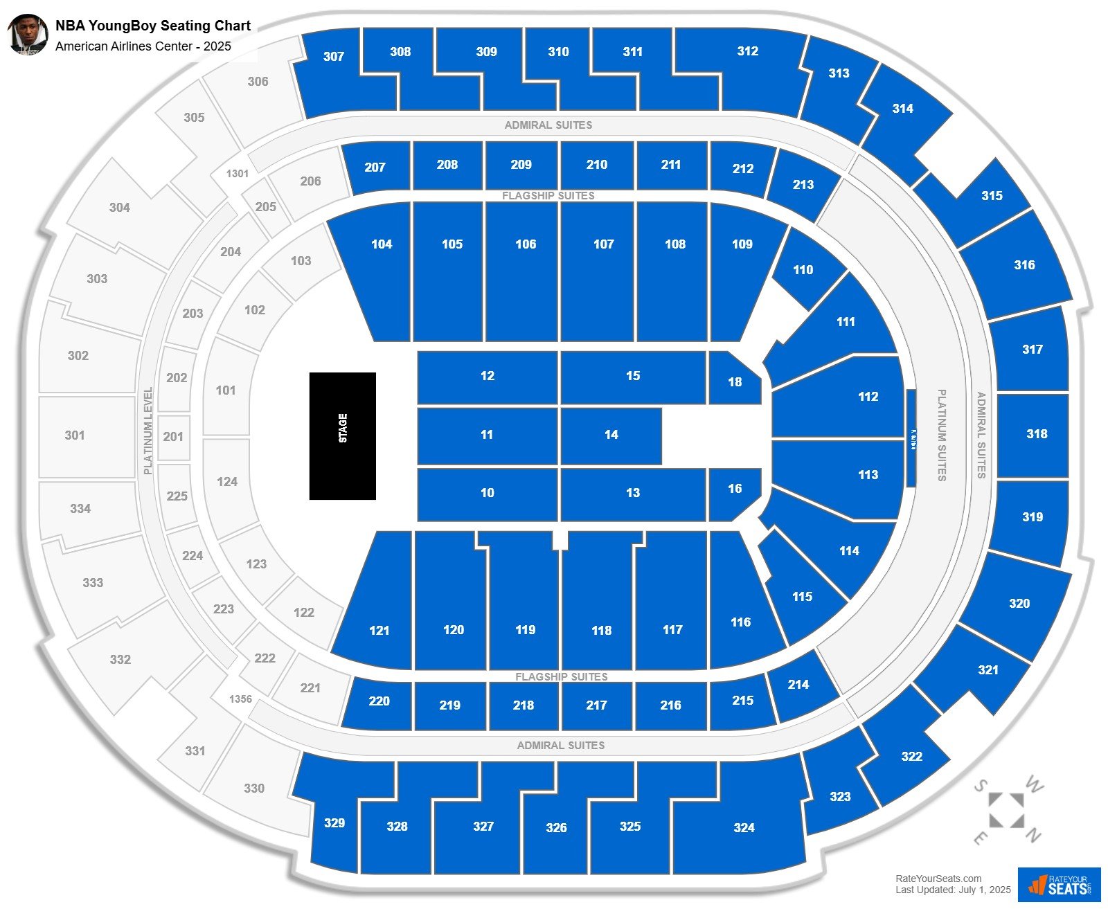 NBA YoungBoy seating chart American Airlines Center