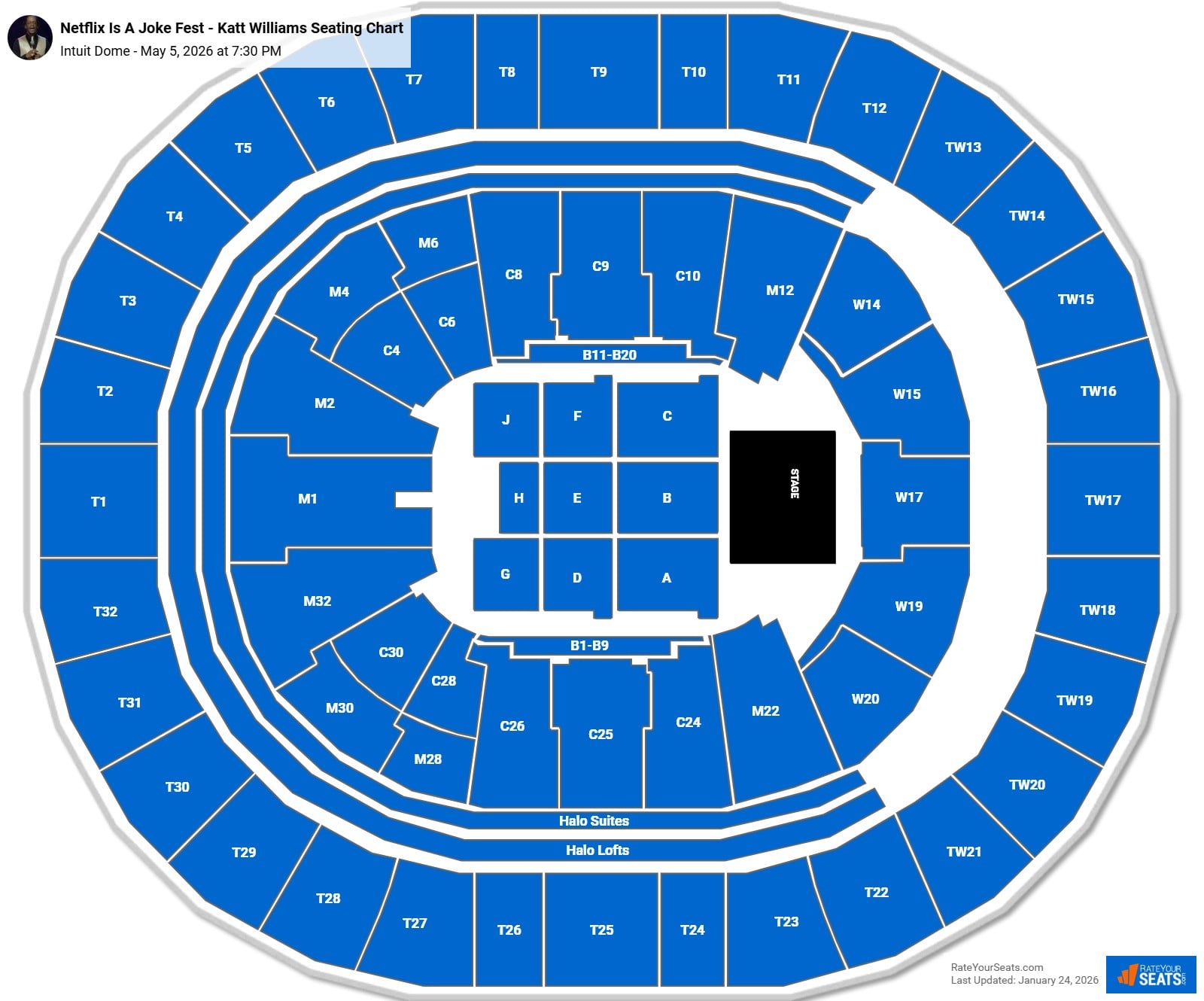 Netflix Is A Joke Fest - Katt Williams seating chart Intuit Dome